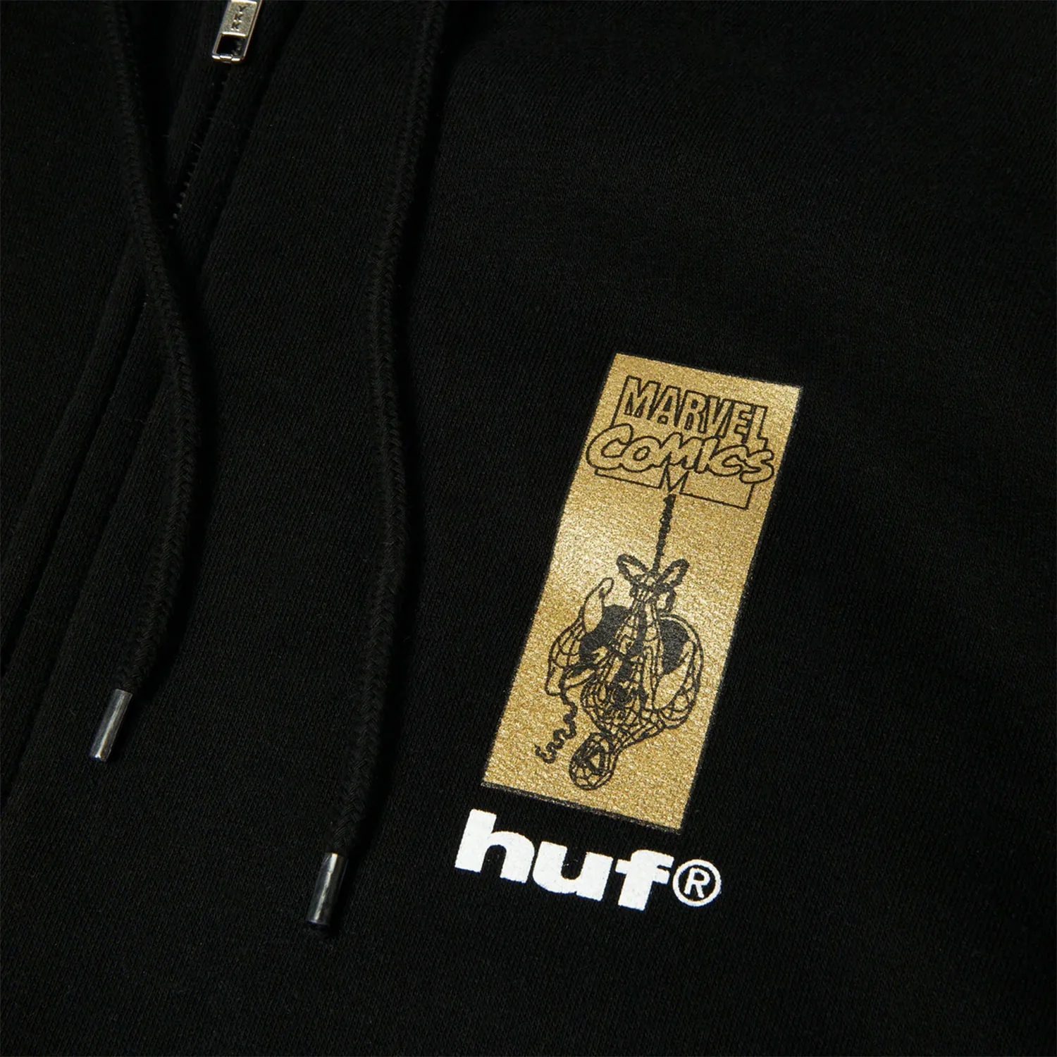 Huf X Marvel Spider-Man Arachknight Zip Up Sweatshirt Hoodie Black - Image 3
