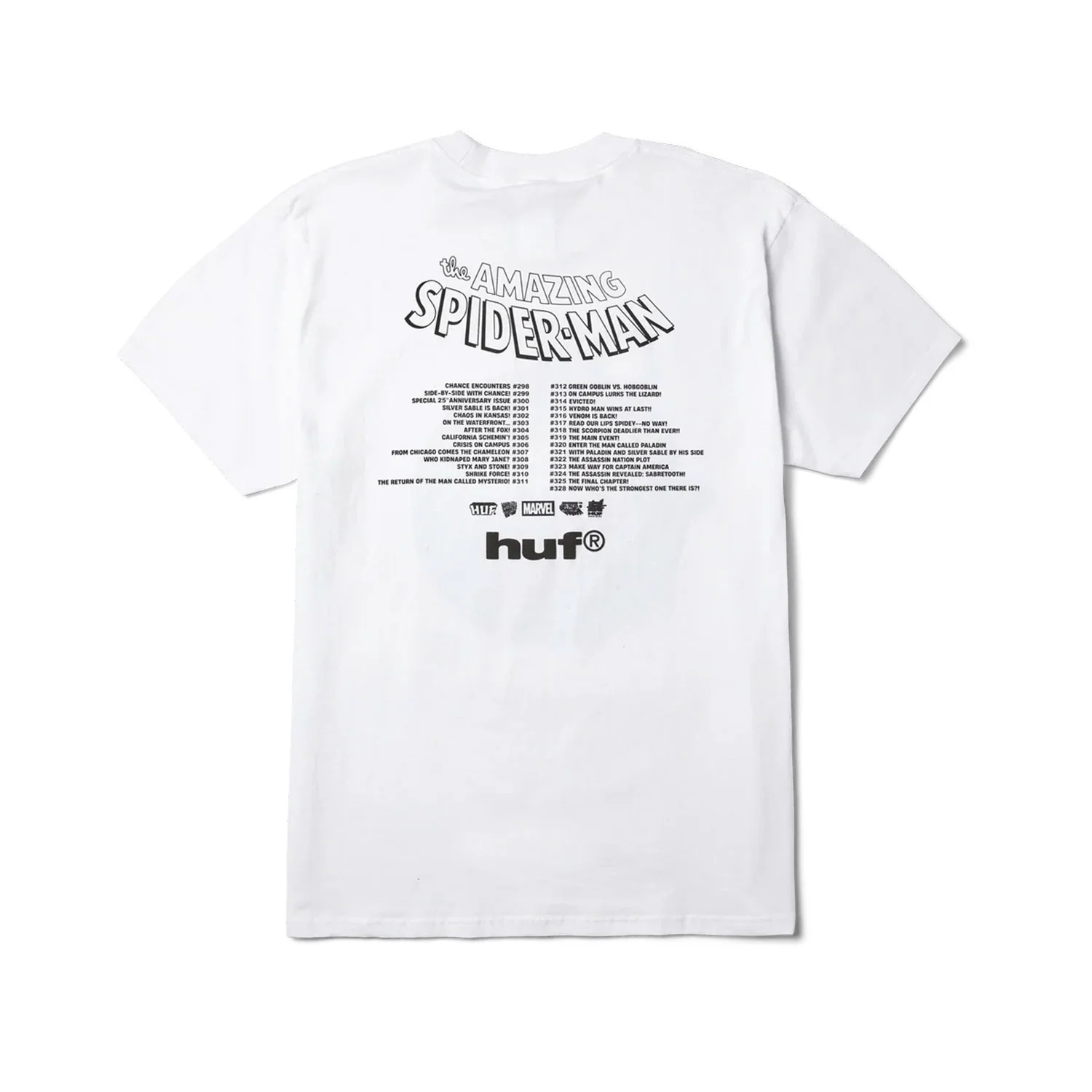 Huf X Marvel Spider-Man Three Hundred T-Shirt White - Image 2