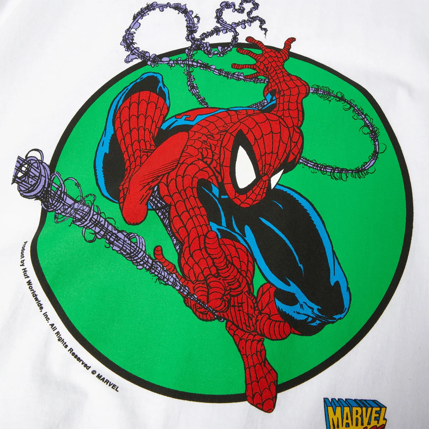 Huf X Marvel Spider-Man Three Hundred T-Shirt White - Image 3