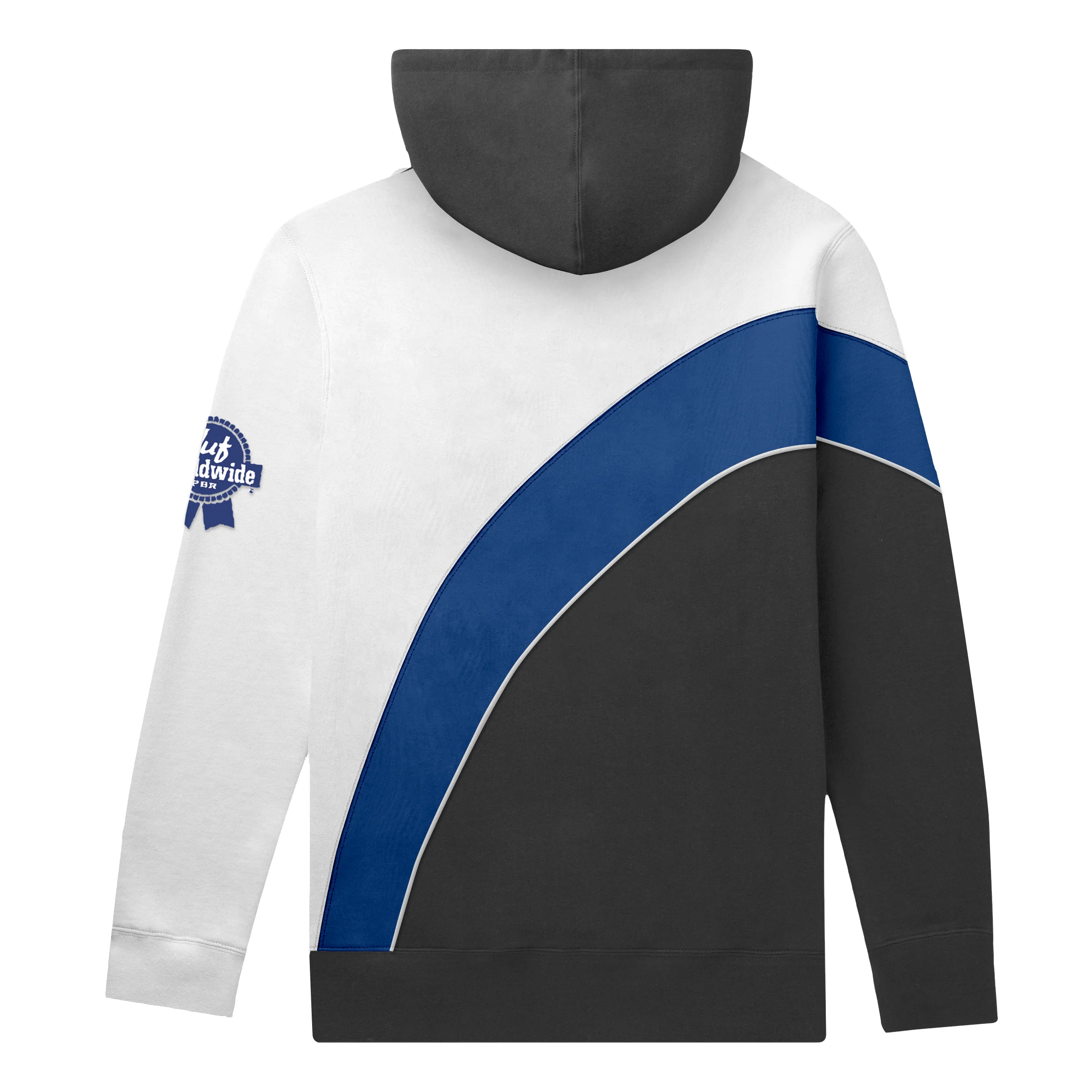 Huf x PBR Hoodie Pabst Color Blocked White - Image 2