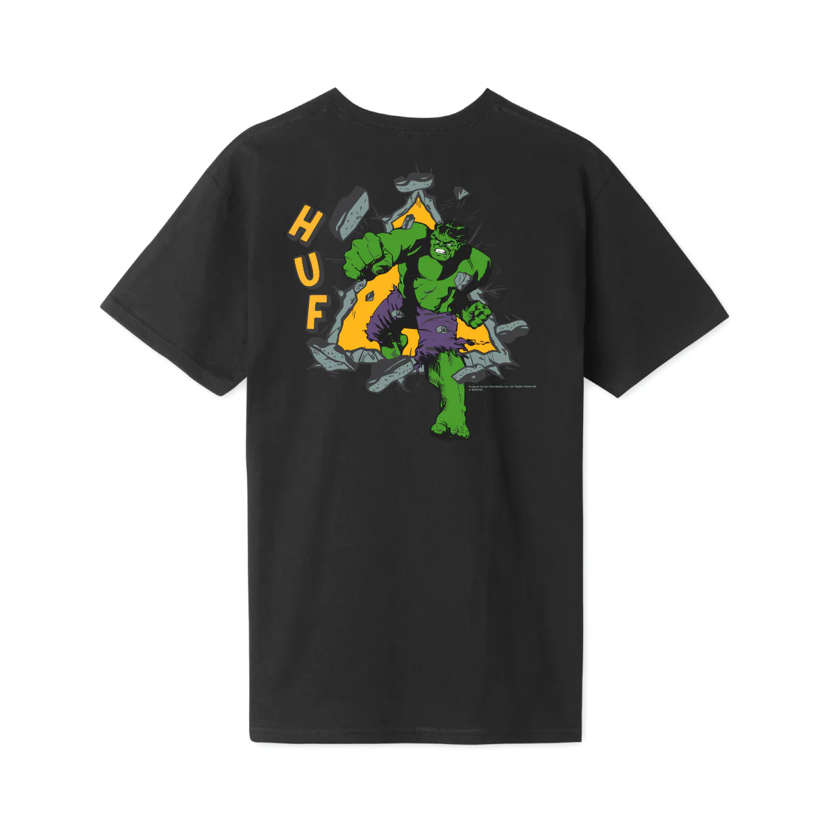 Huf X The Incredible Hulk Shirt Hulk Triple Triangle Black - Image 2