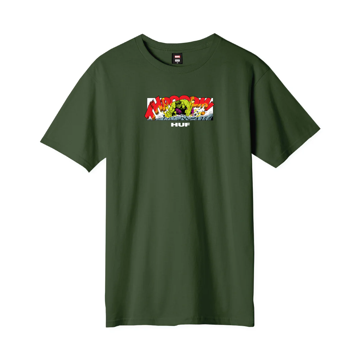 Huf X The Incredible Hulk Shirt Rage Forest Green