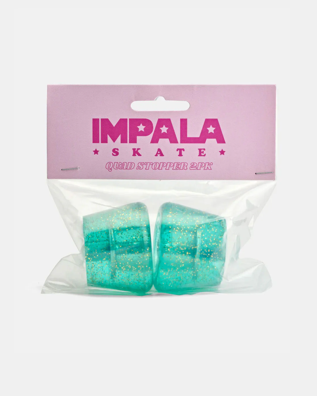 Impala Rollerskates 2-Pack Quad Stoppers with Bolts Holographic Glitter - Image 3