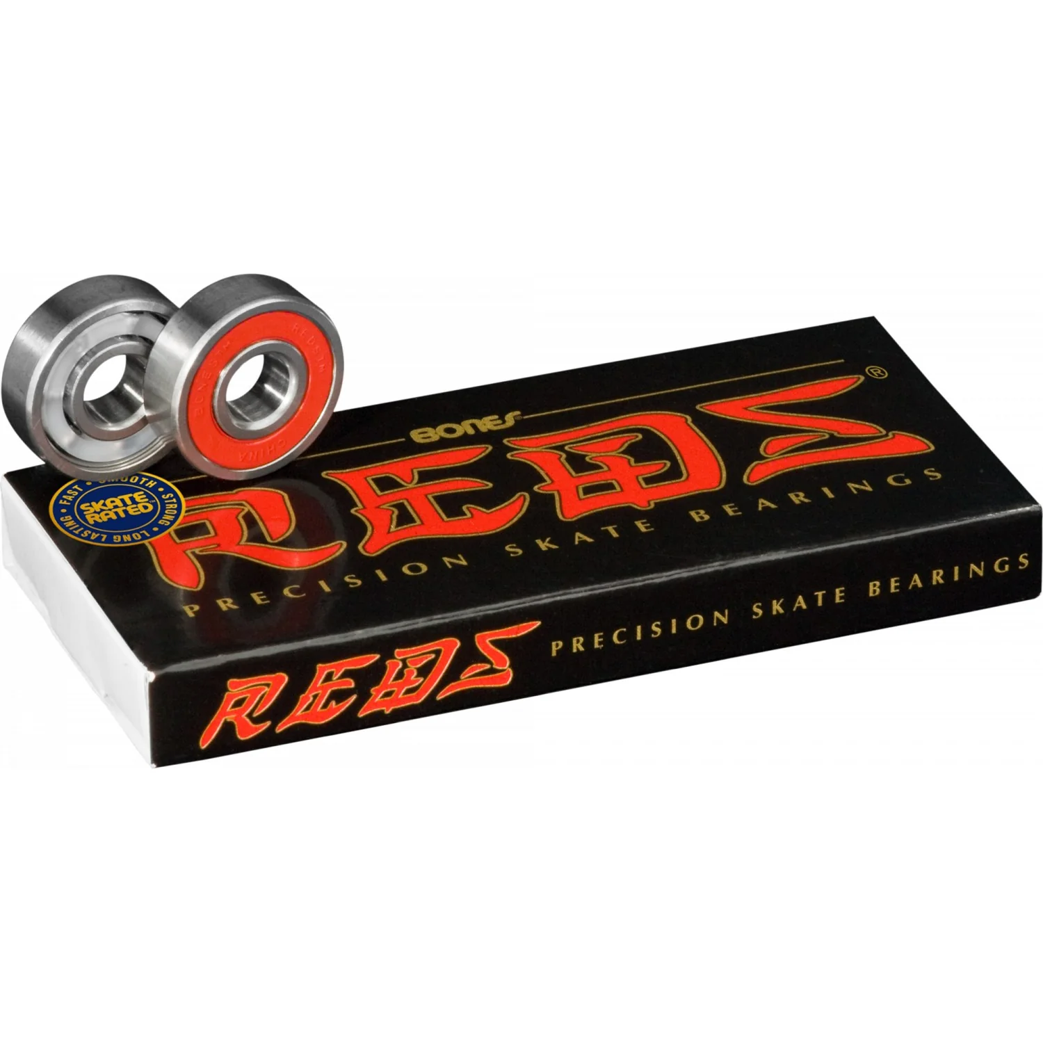 Independent Skateboard Package - 159 (8.75") Trucks, Powell Peralta Mini-Cubic Black Wheels, Bones Reds - Image 3