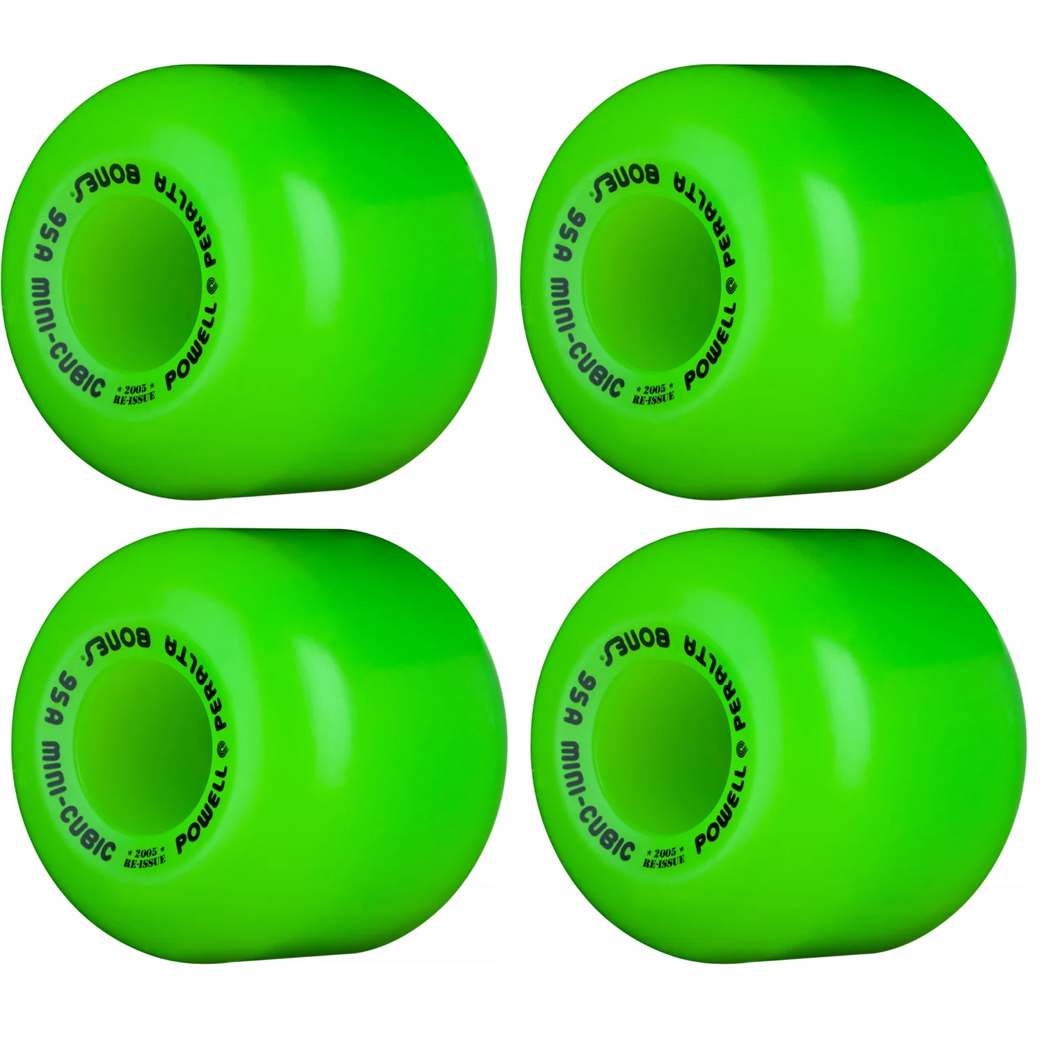 Independent Skateboard Package - 169 (9.12") Trucks, Powell Peralta Mini-Cubic Green Wheels, Amp 5 Bearings - Image 4
