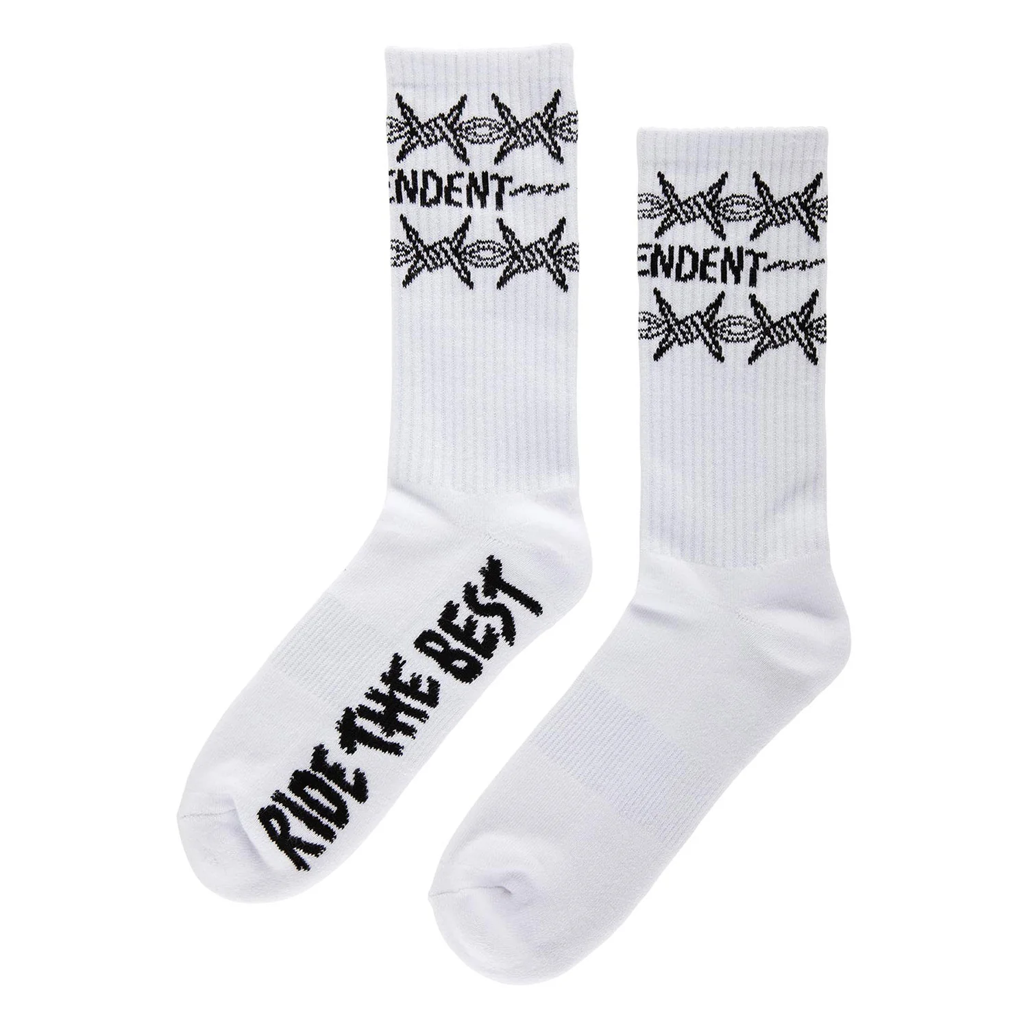 Independent Skateboard Socks Bratrud Notebook Crew White