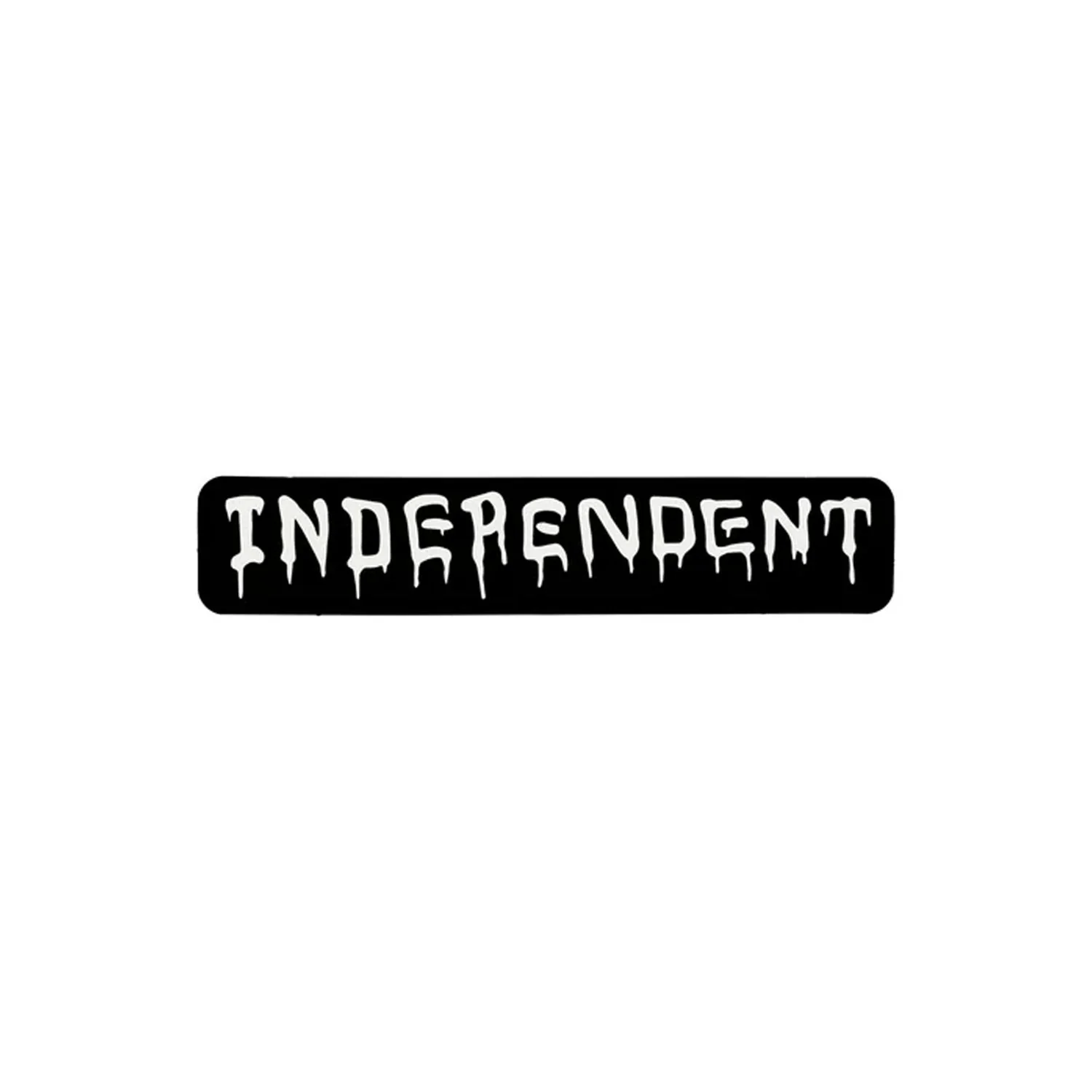 Independent Skateboard Sticker Vandal Clear Mylar Black/White 6" x 1.125"