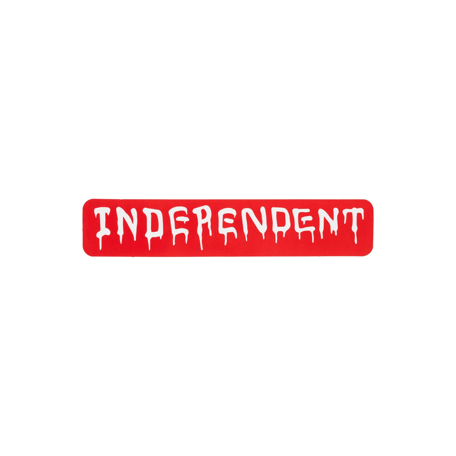 Independent Skateboard Sticker Vandal Clear Mylar Red/White  6" x 1.125"