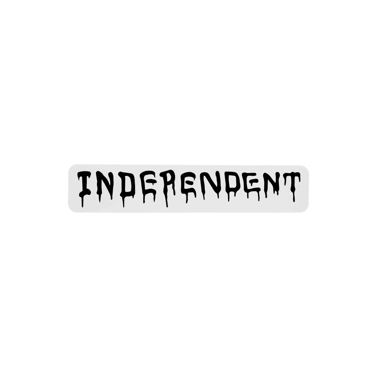 Independent Skateboard Sticker Vandal Clear Mylar White/Black 6" x 1.125"