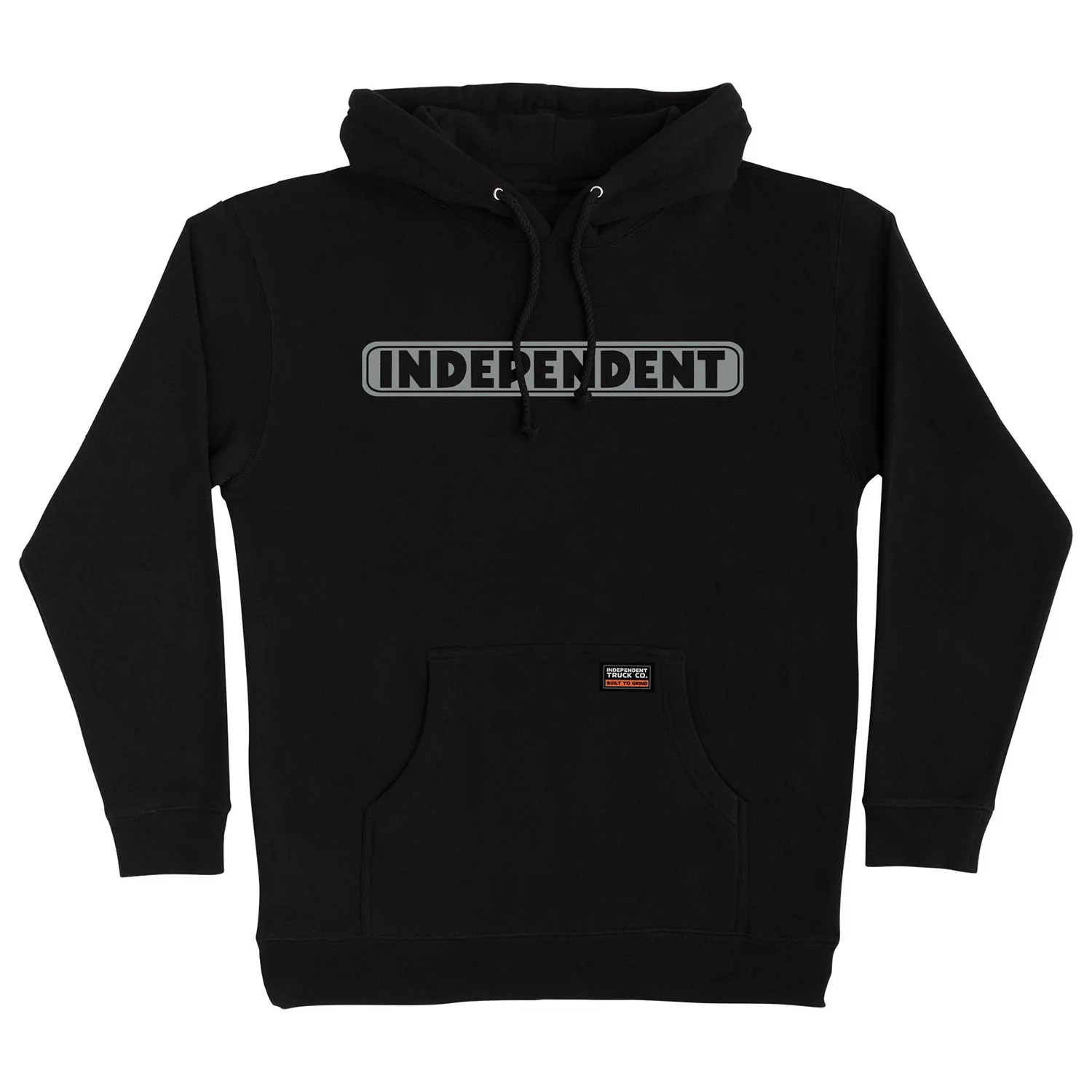 Independent Skateboard Sweatshirt Bar Logo Reflective Pullover Hoody Black