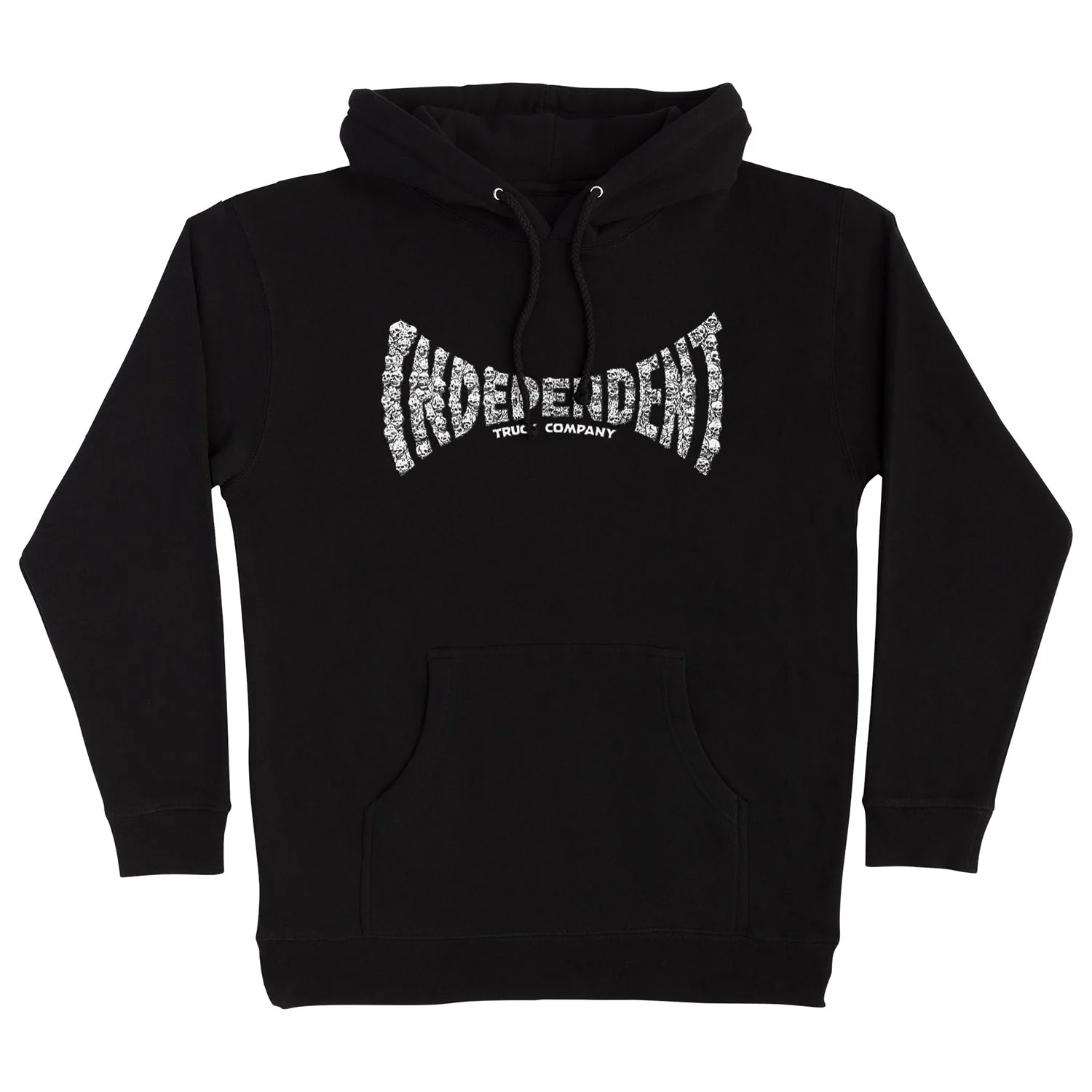 Independent Skateboard Sweatshirt Skull Span Pullover Hoodie Black