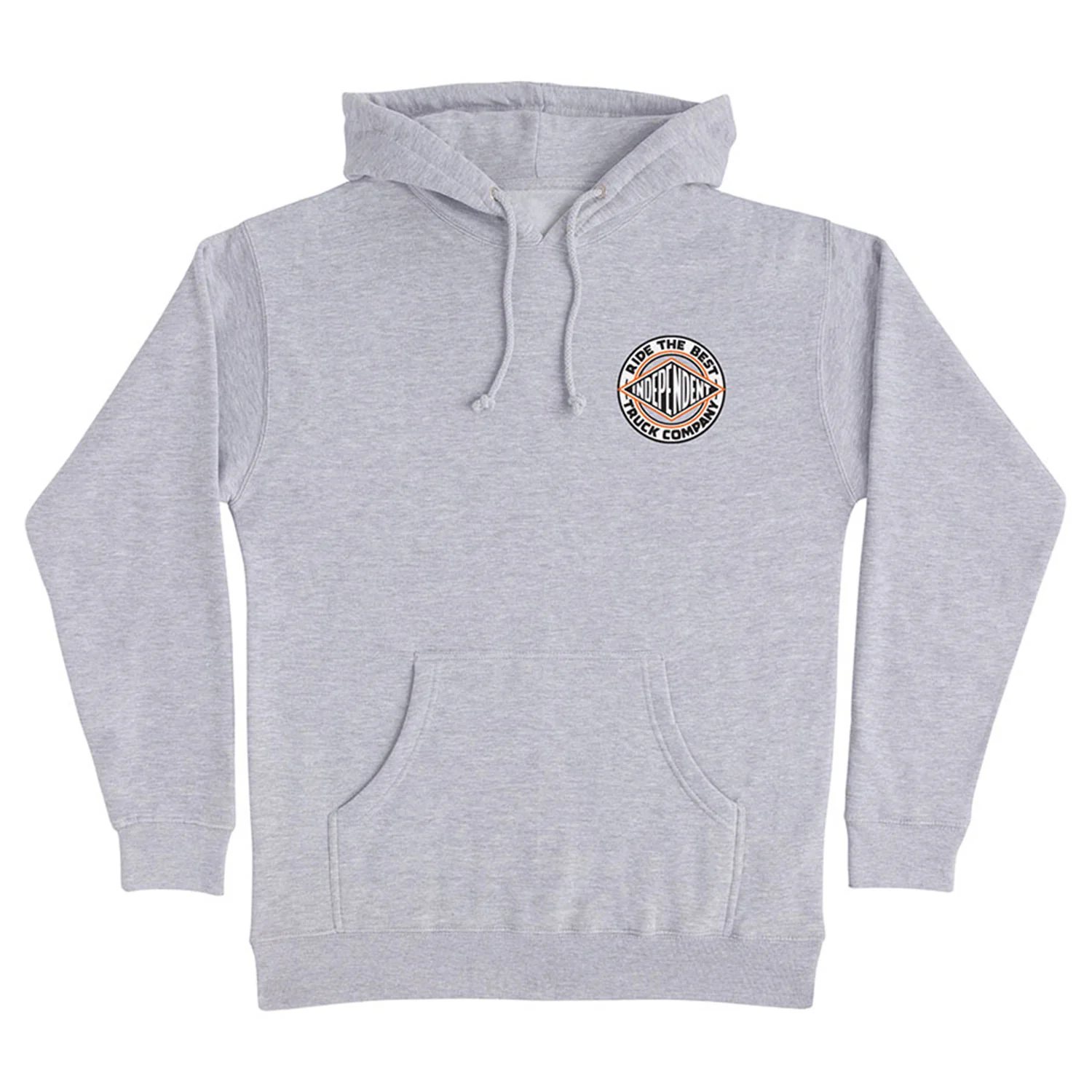 Independent Skateboard Sweatshirts BTG Summit Pullover Grey Heather/Orange - Image 2