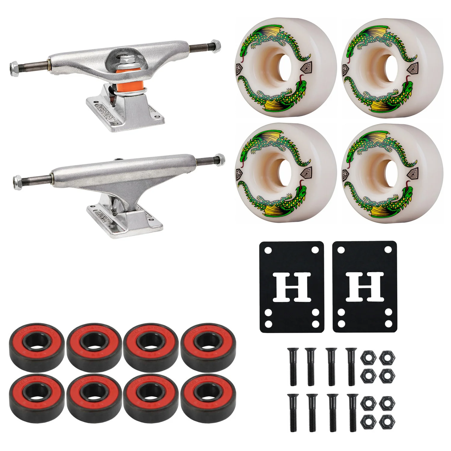 Independent Skateboard Trucks 139 (8.0") Powell Dragon Formula 54mmx32mm Package