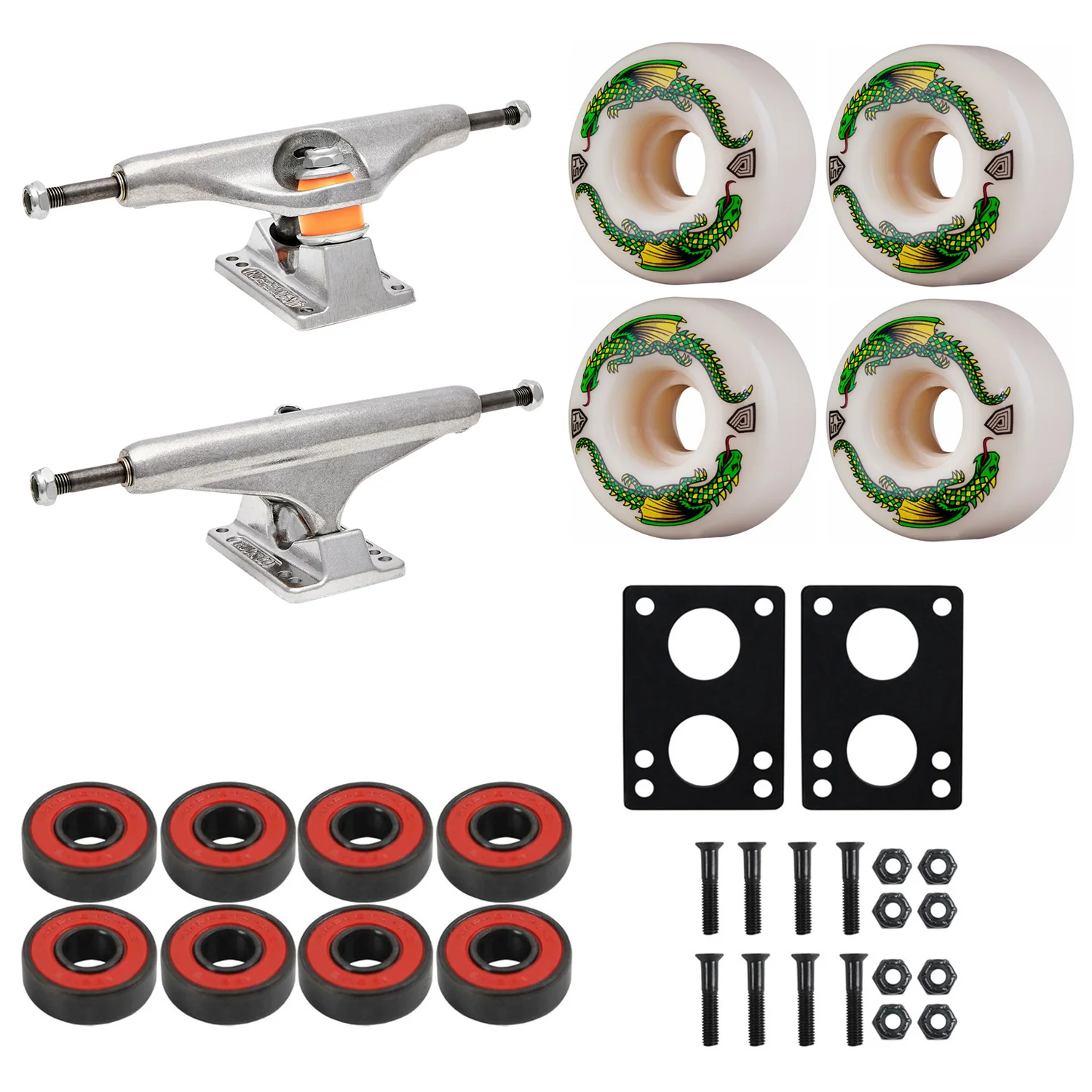 Independent Skateboard Trucks 159 (8.75")Powell Dragon Formula 54mmx32mm Package