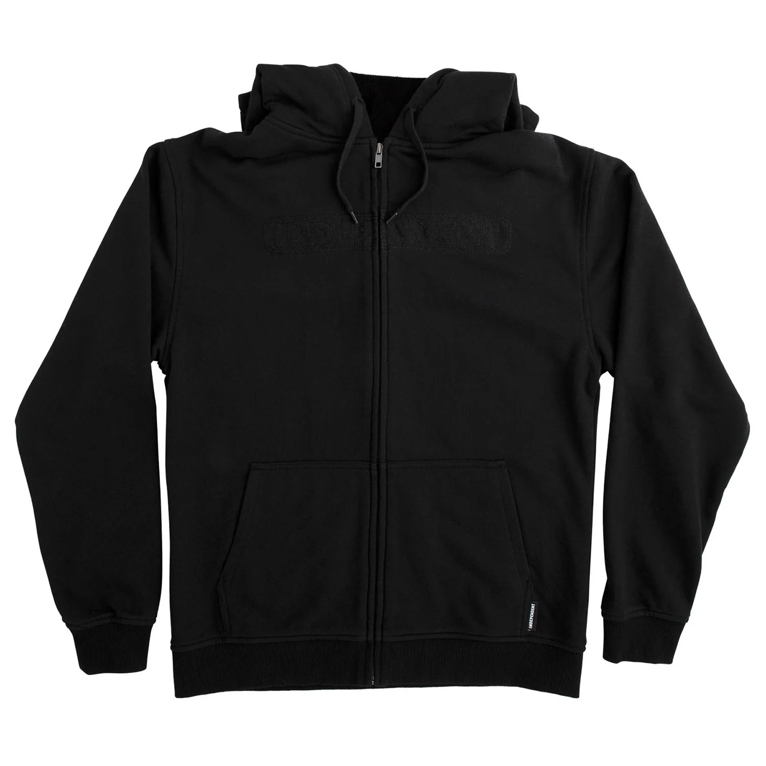 Independent Skateboard Trucks Hoody Bar Stitch Zip Black/Black
