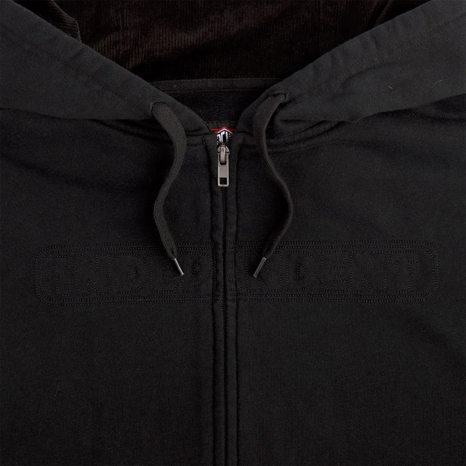 Independent Skateboard Trucks Hoody Bar Stitch Zip Black/Black - Image 4