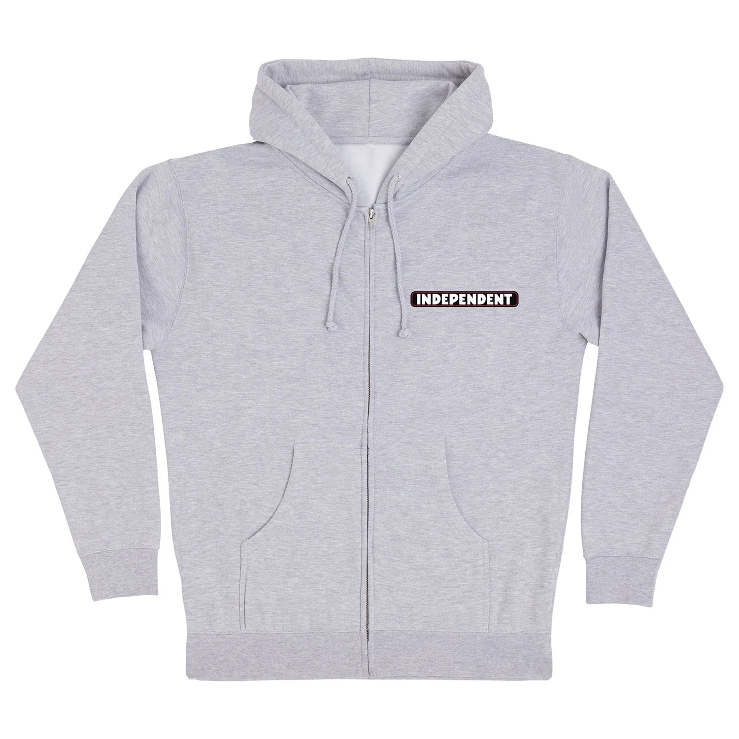 Independent Skateboard Trucks Hoody Keys to the City Zip Grey Heather - Image 2