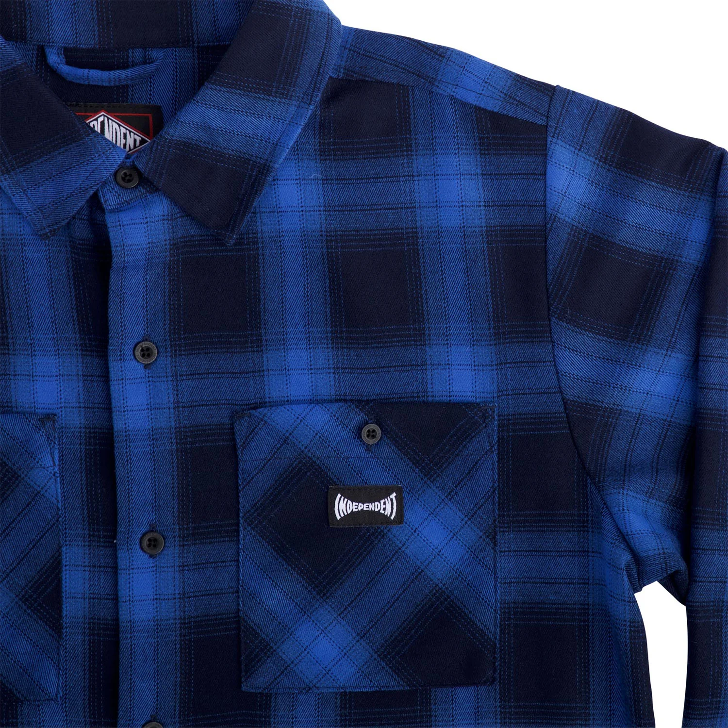 Independent Skateboard Trucks Longsleeve Shirt Legacy Flannel Blue - Image 3