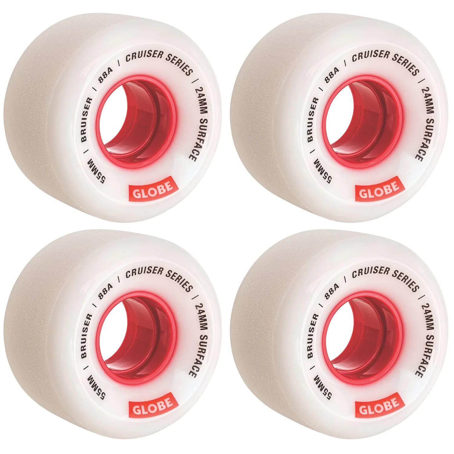 Independent Skateboard Trucks Stage 11 169 (9.125") Polished Silver - Globe Bruiser 55mm 88a Wheels White/Red - Abec 7 Bearings - Image 3
