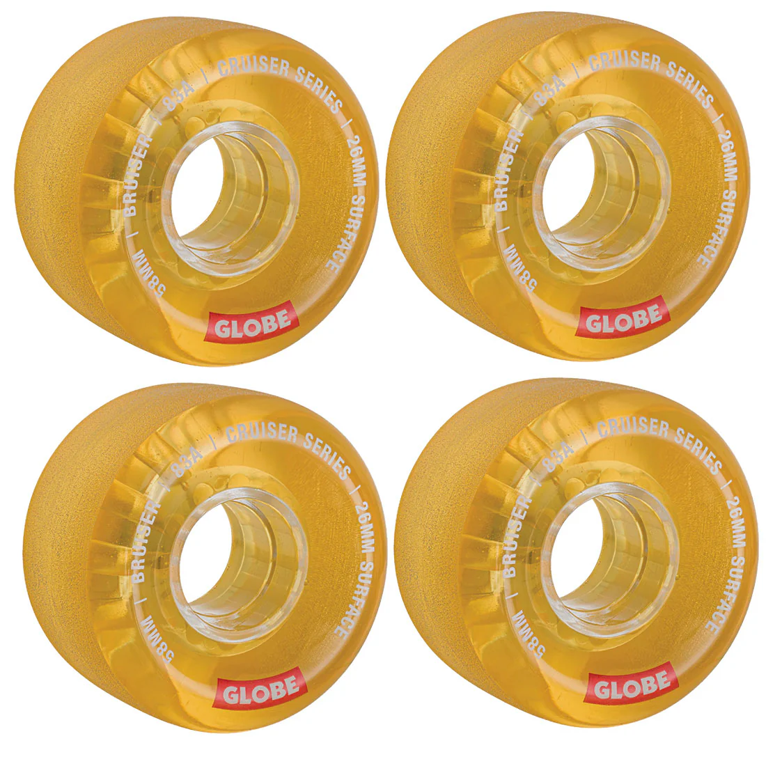 Independent Skateboard Trucks Stage 11 169 (9.125") Polished Silver - Globe Bruiser 58mm 83a Wheels Clear Honey - Abec 7 Bearings - Image 3