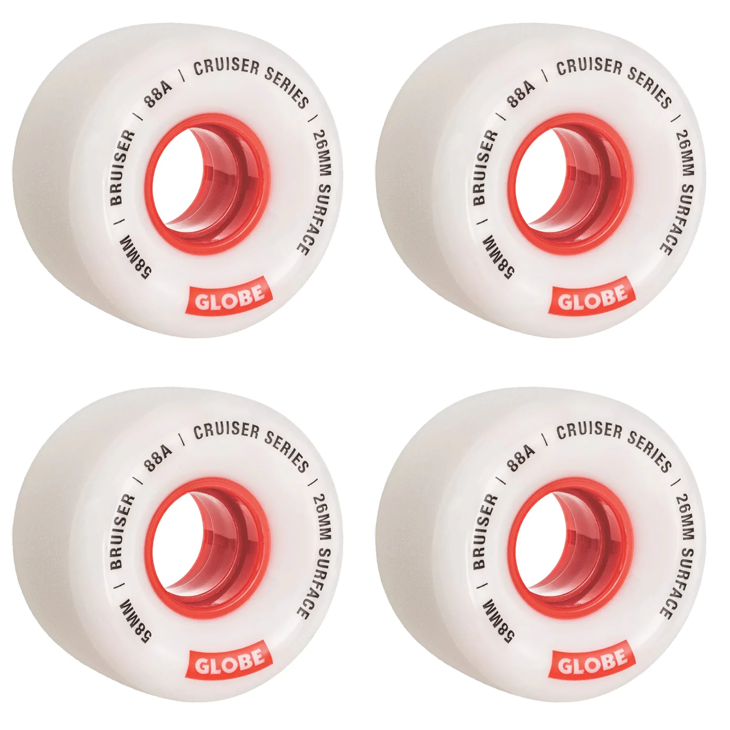 Independent Skateboard Trucks Stage 11 169 (9.125") Polished Silver - Globe Bruiser 58mm 88a Wheels White/Red - Abec 7 Bearings - Image 3