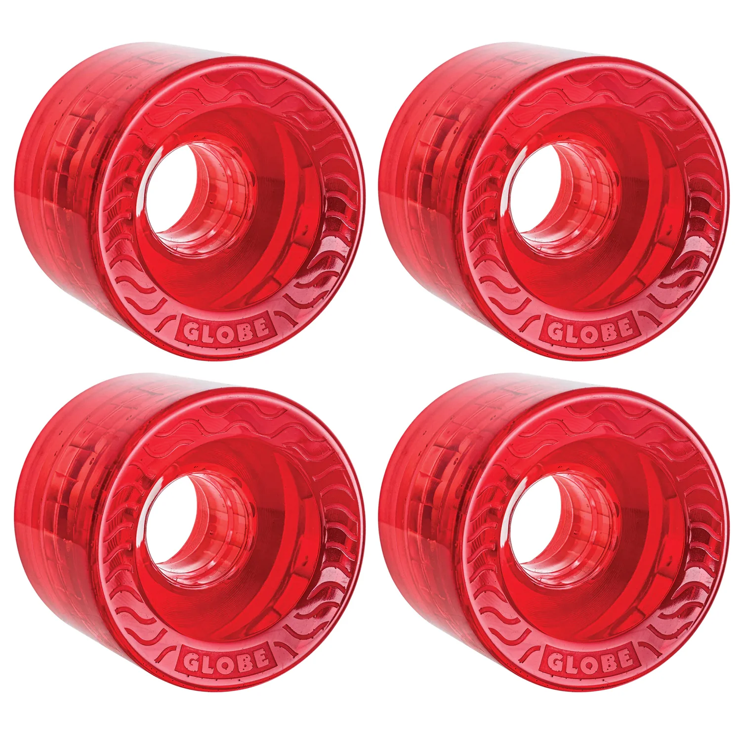 Independent Skateboard Trucks Stage 11 169 (9.125") Polished Silver Trucks - Globe Retro Flex 58mm 78a Wheels Clear Red - Abec 7 Bearings - Image 3