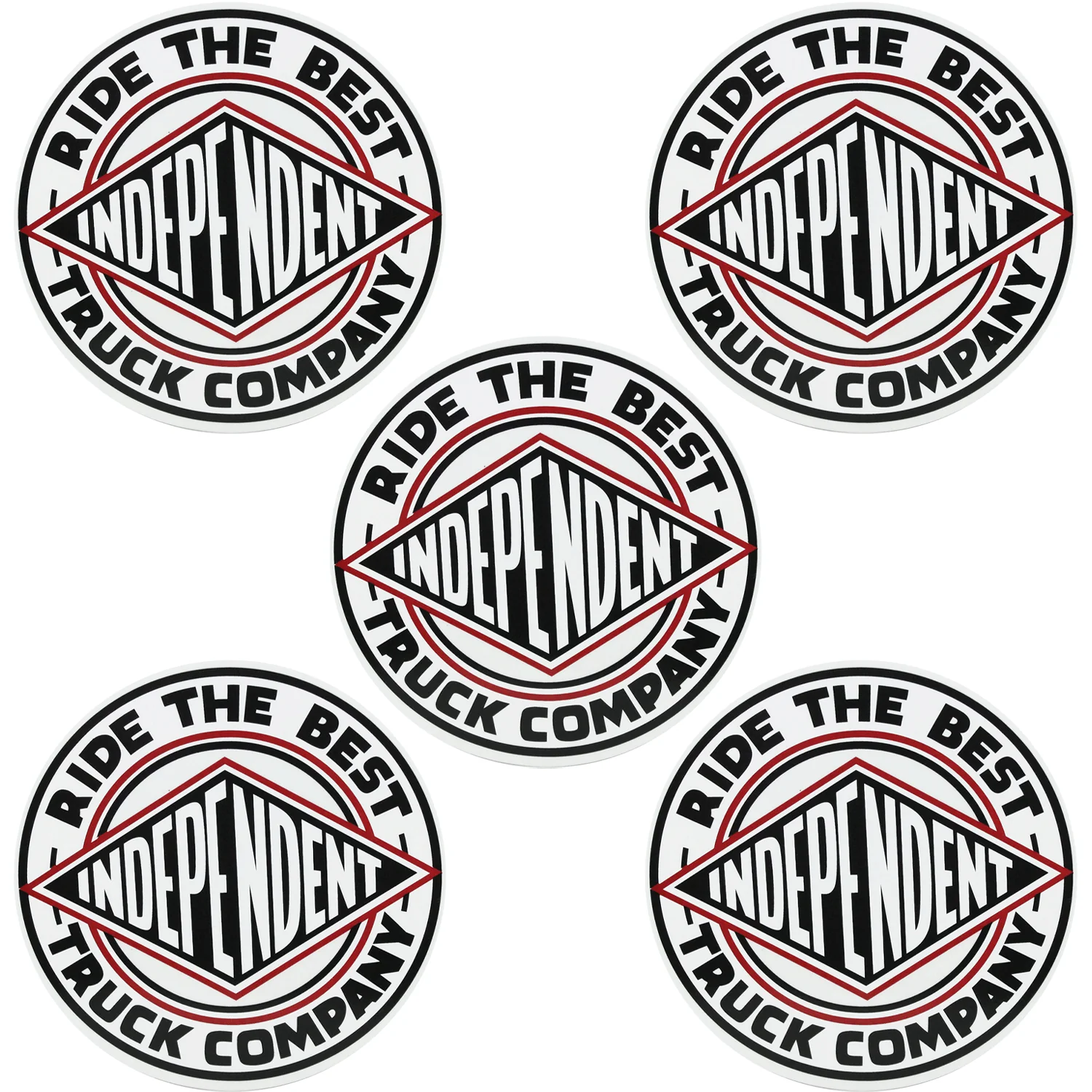 Independent Skateboard Trucks Sticker Sticker RTB Summit White/Blk/Red 6" 5-Pack