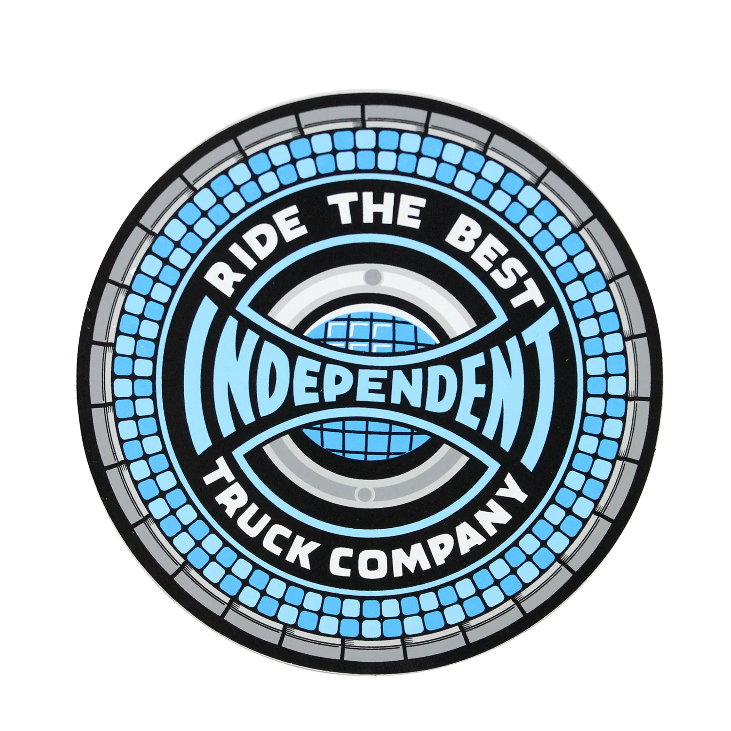 Independent Sticker Sticker Tile Span Blue/Black 5"