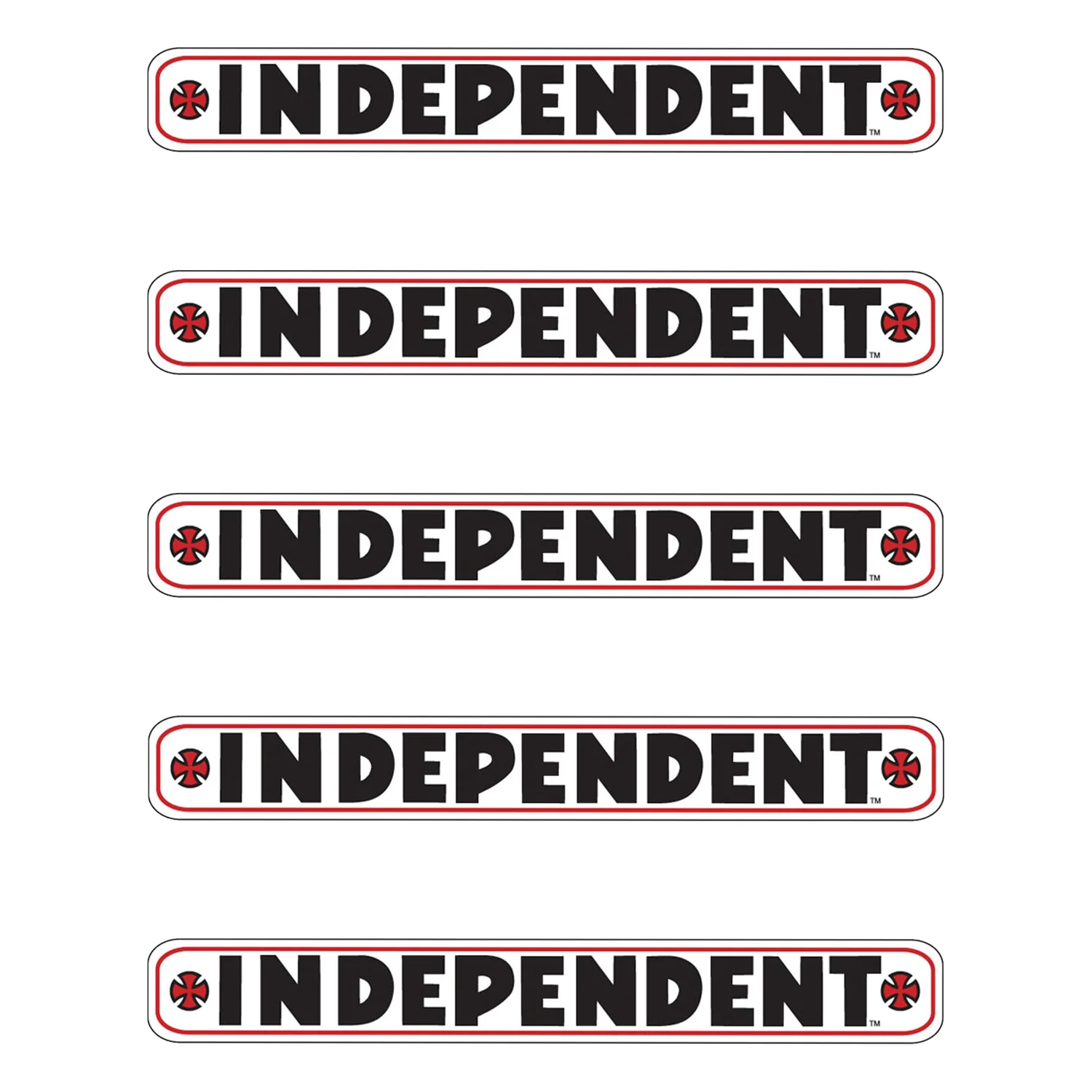 Independent Trucks Bar White Skateboard Sticker 5-Pack