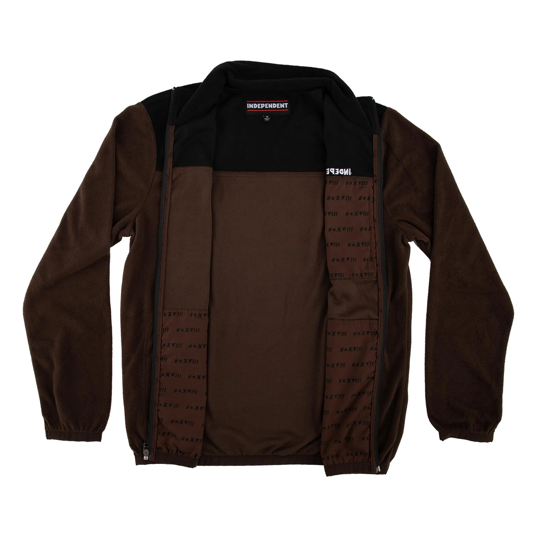 Independent Trucks Coat BTG Fleece Jacket Dark Brown/Black - Image 3