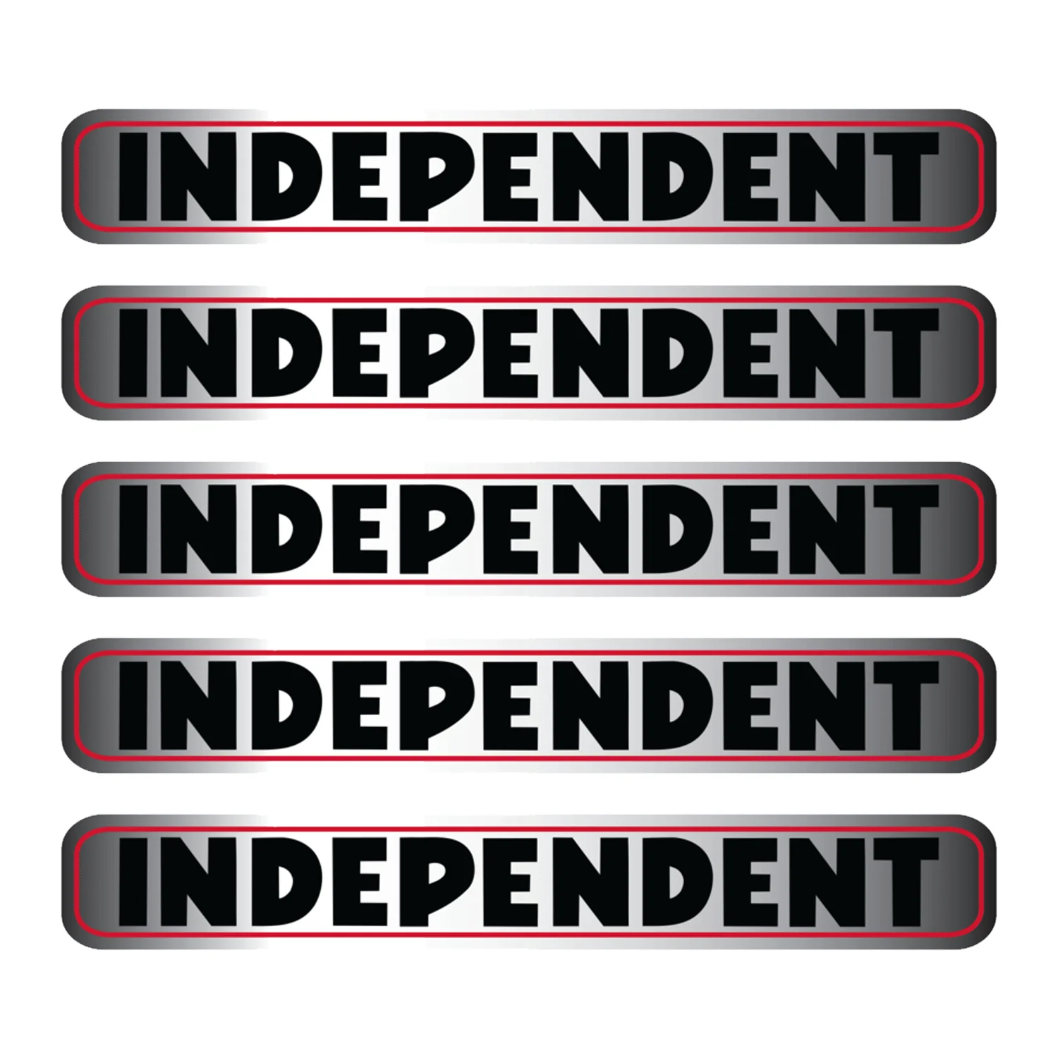 Independent Trucks Foil Skateboard Stickers Bar Metallic 6" x .88" 5-Pack