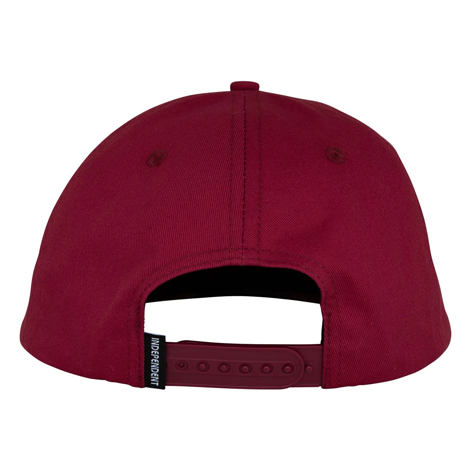 Independent Trucks Hat Bar Logo Snapback Unstructured Burgundy - Image 2