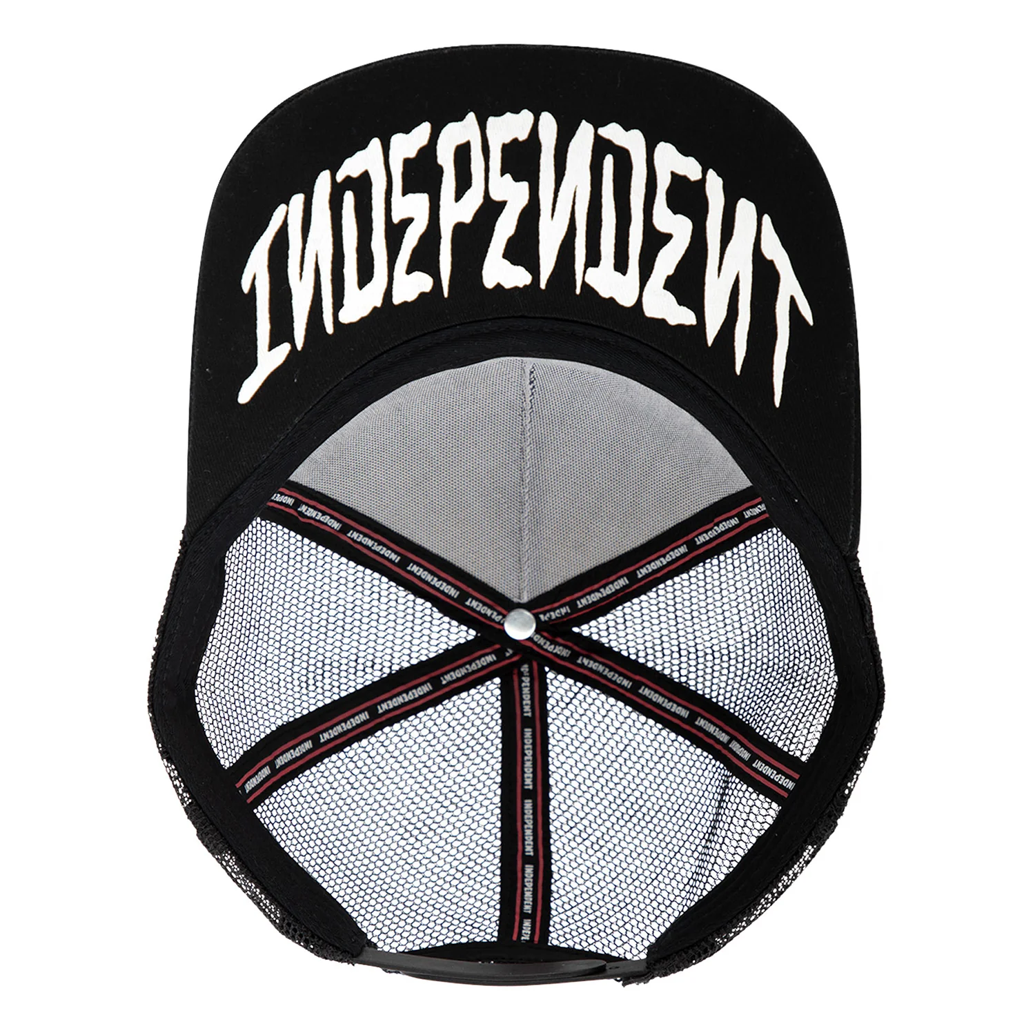 Independent Trucks Hat Dressen Skull Rose Snapback White/Black - Image 4