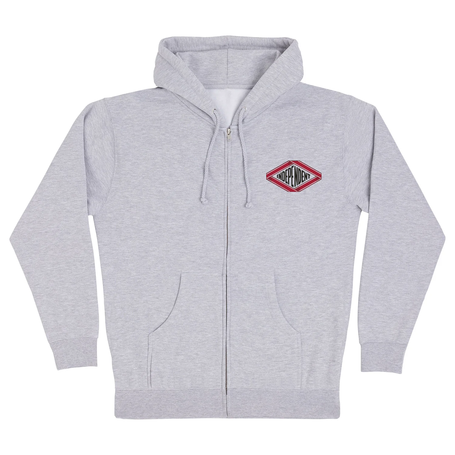 Independent Trucks Hoody Scroll 2 Zip Grey Heather - Image 2