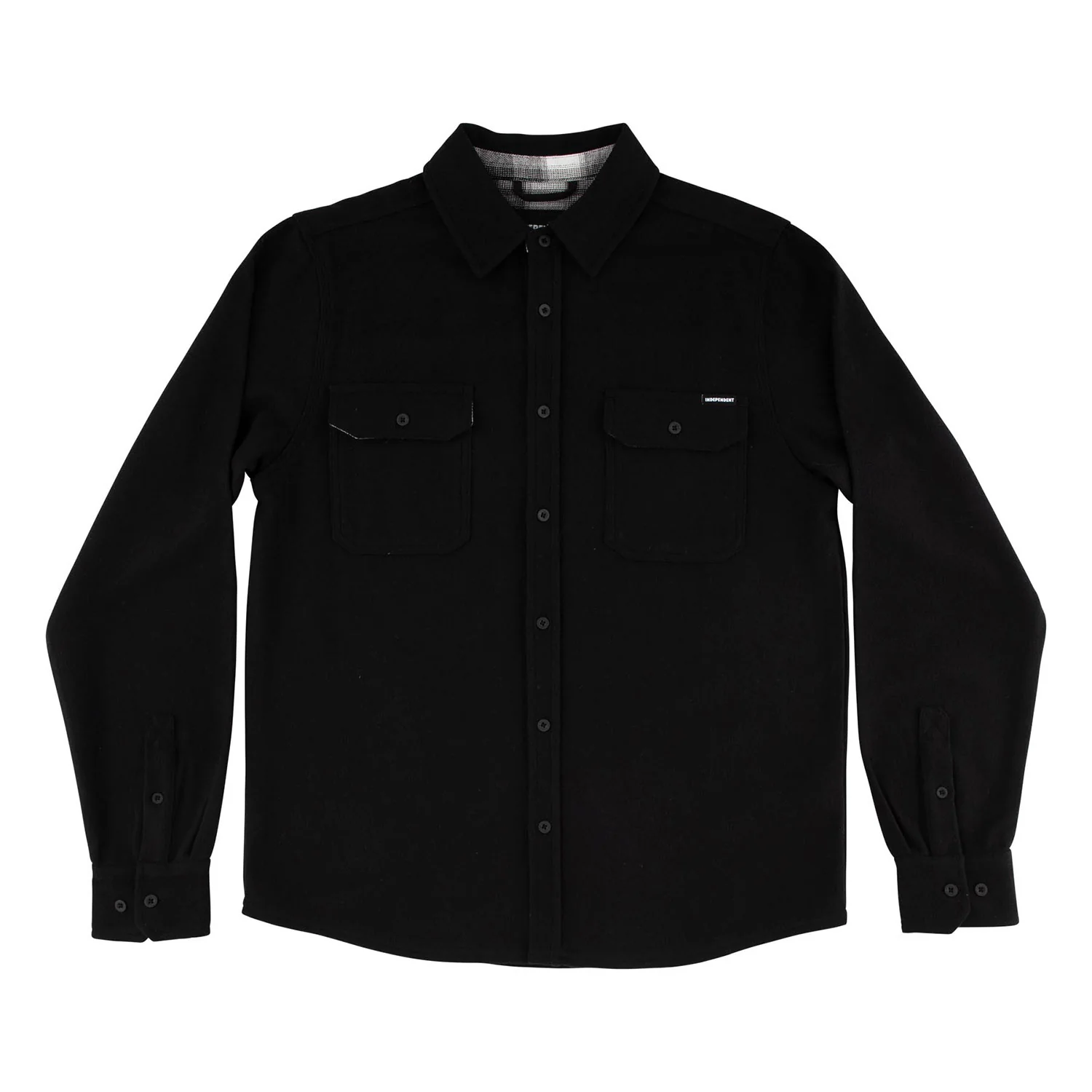 Independent Trucks Longsleeve Shirt Belmont Flannel Heather Black