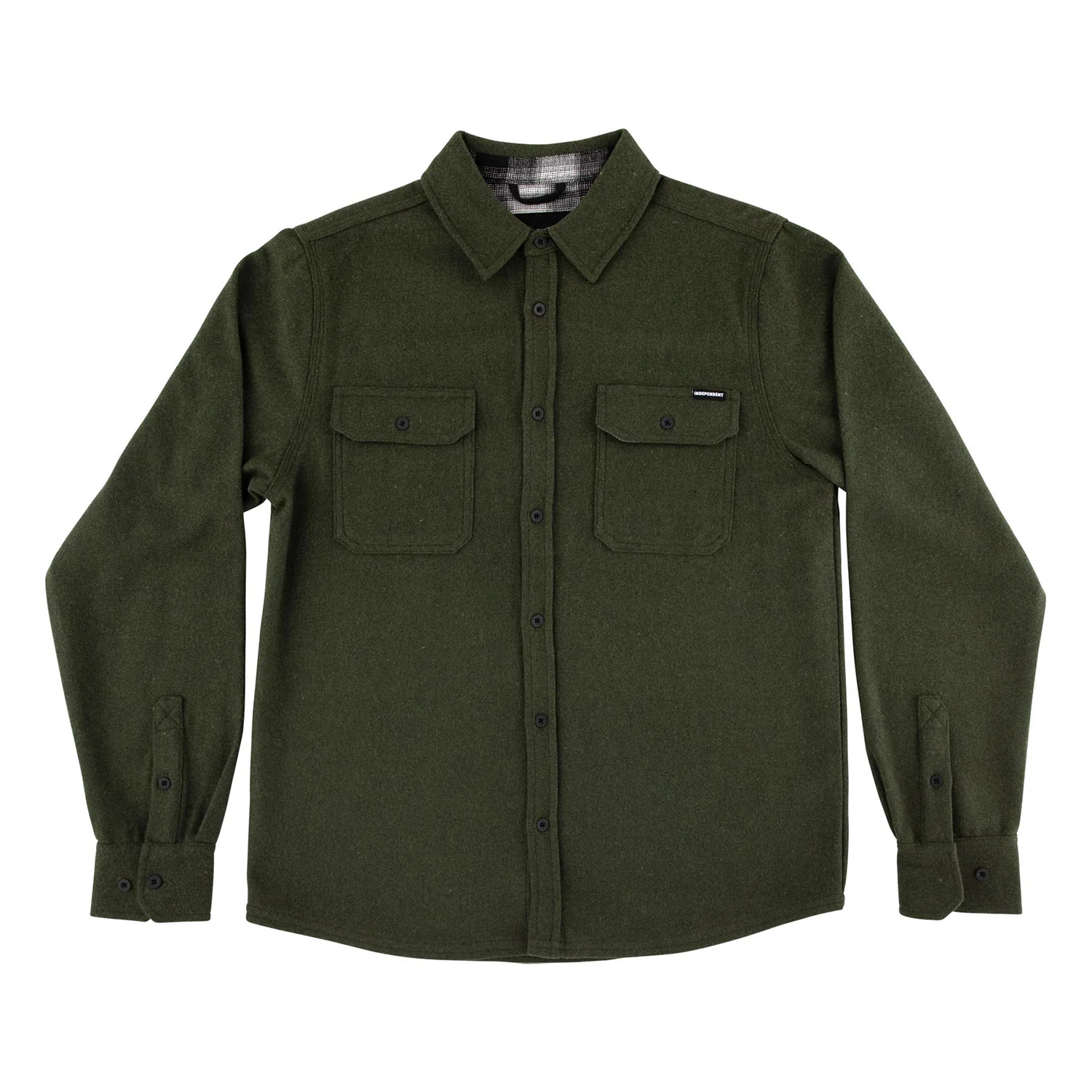 Independent Trucks Longsleeve Shirt Belmont Flannel Heather Forest