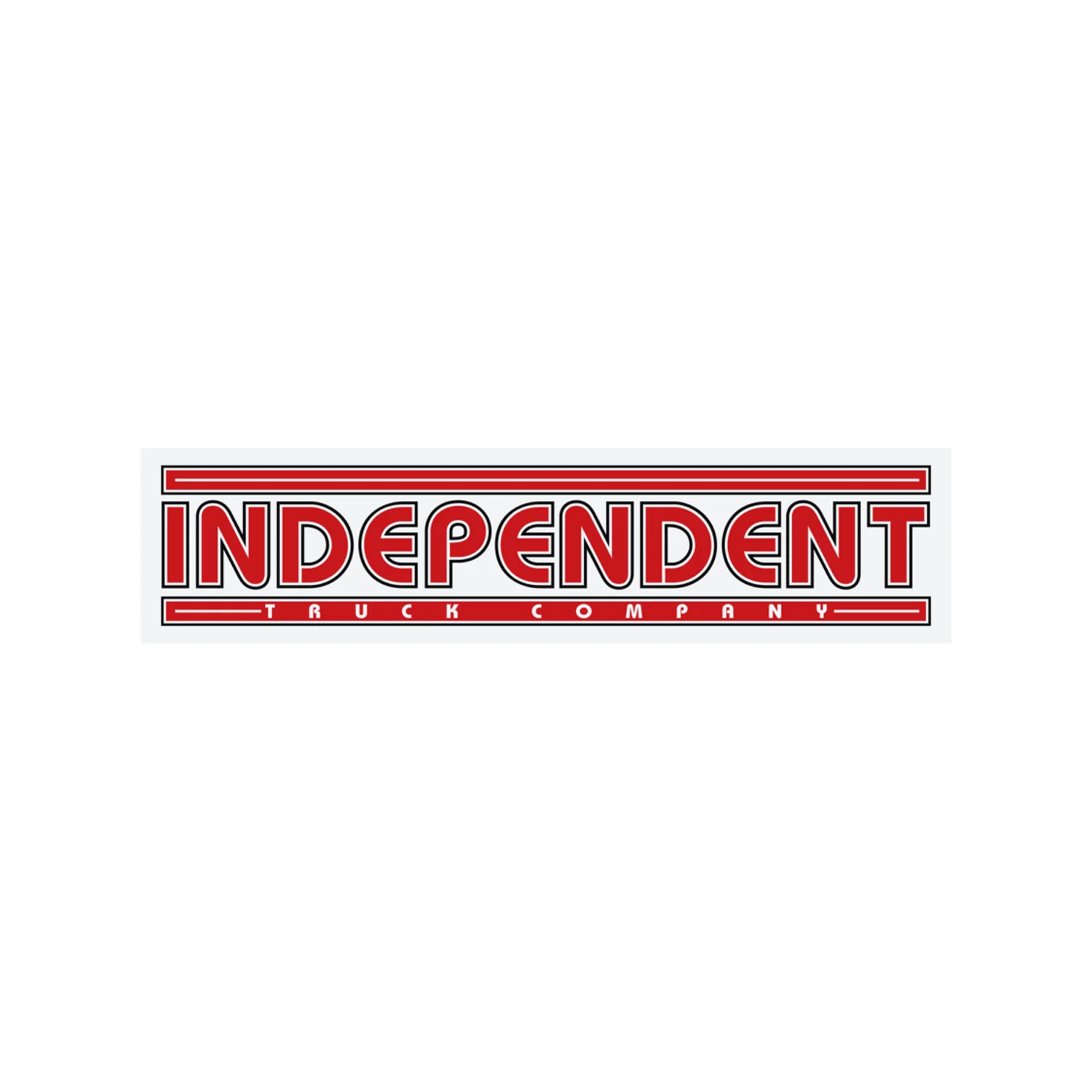 Independent Trucks Mylar Skateboard Sticker T/C Bauhaus Red/Black 6" x 1.5"