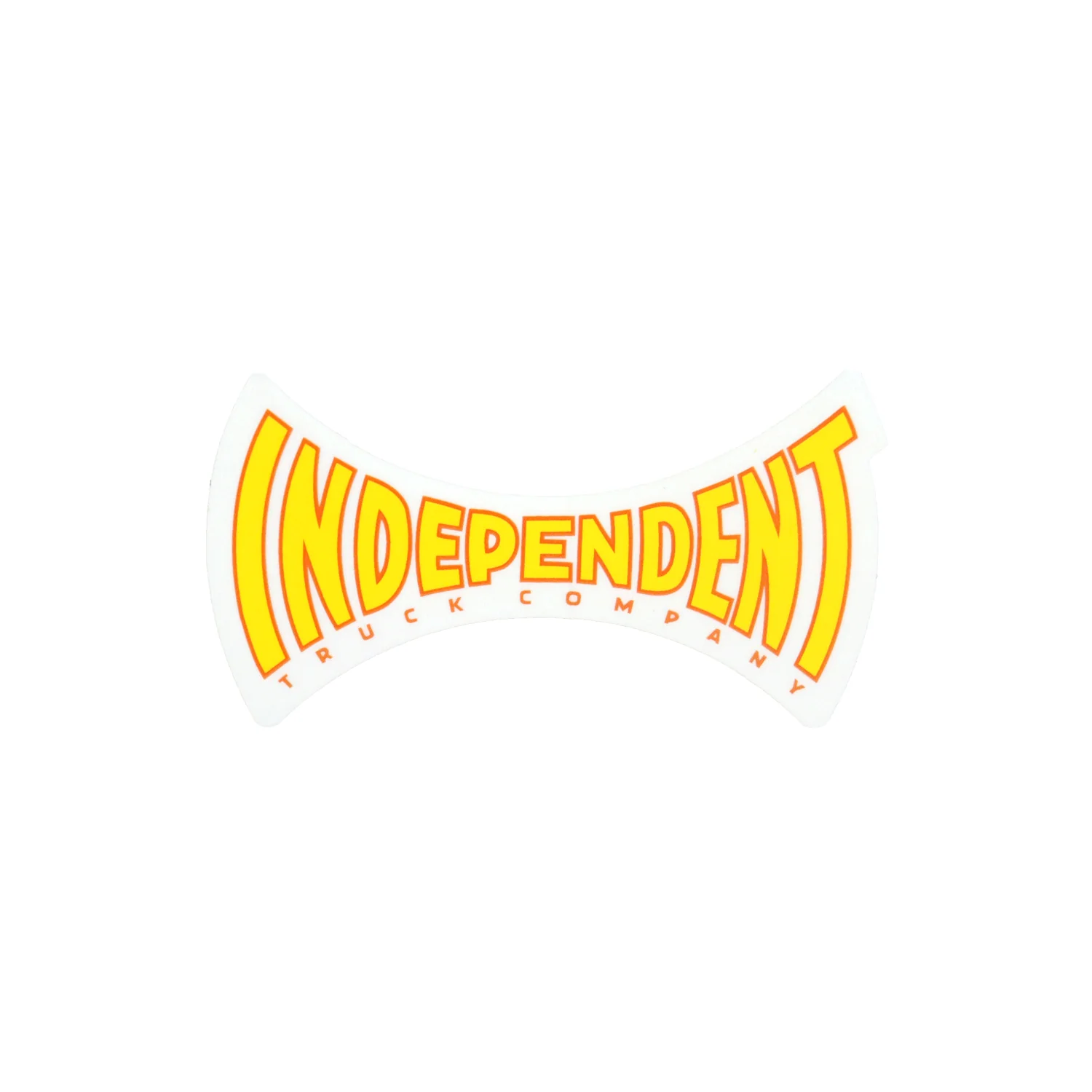 Independent Trucks Mylar Skateboard Stickers Spanning Yellow 4" x 2.25" 5-Pack - Image 2