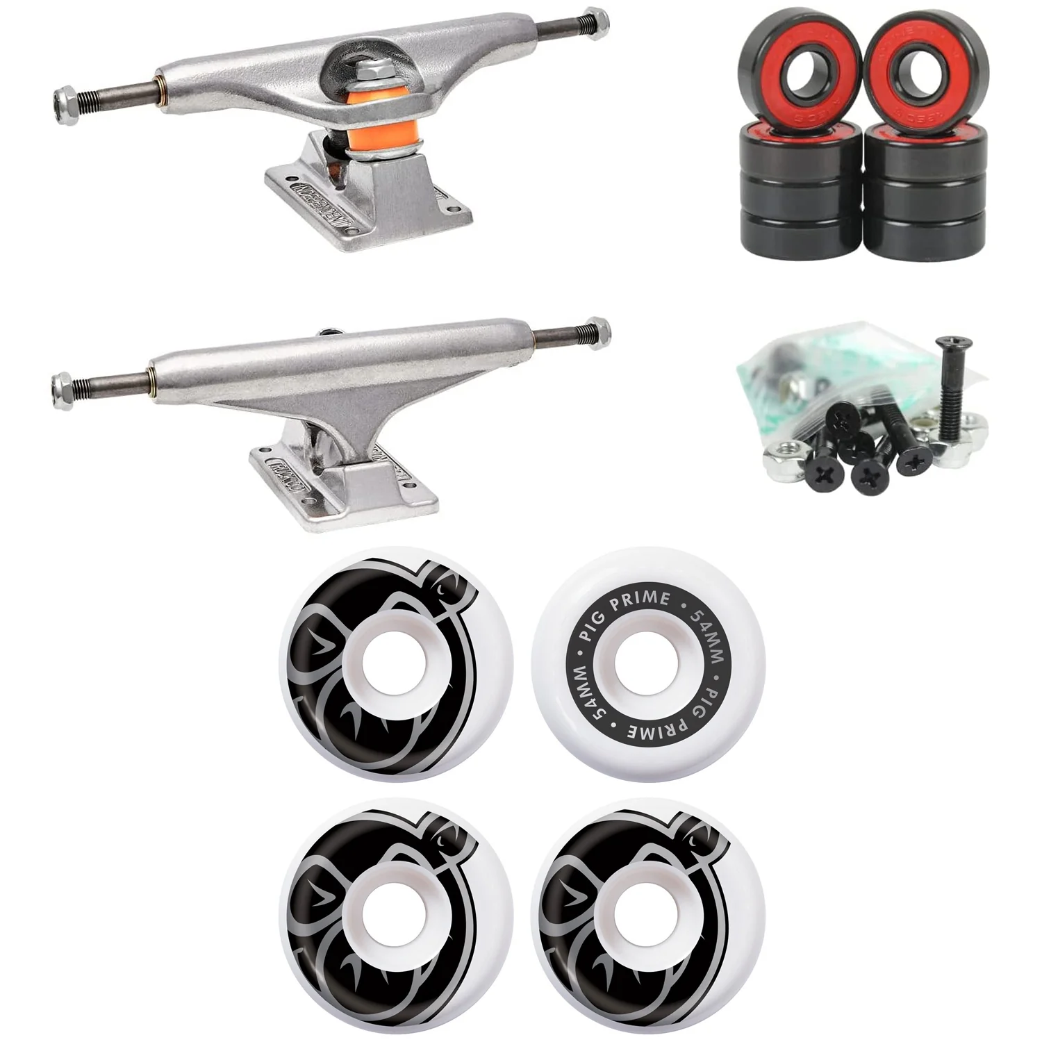 Independent Trucks Pig Wheels Package 159 / 54mm + Bearings/Hardware