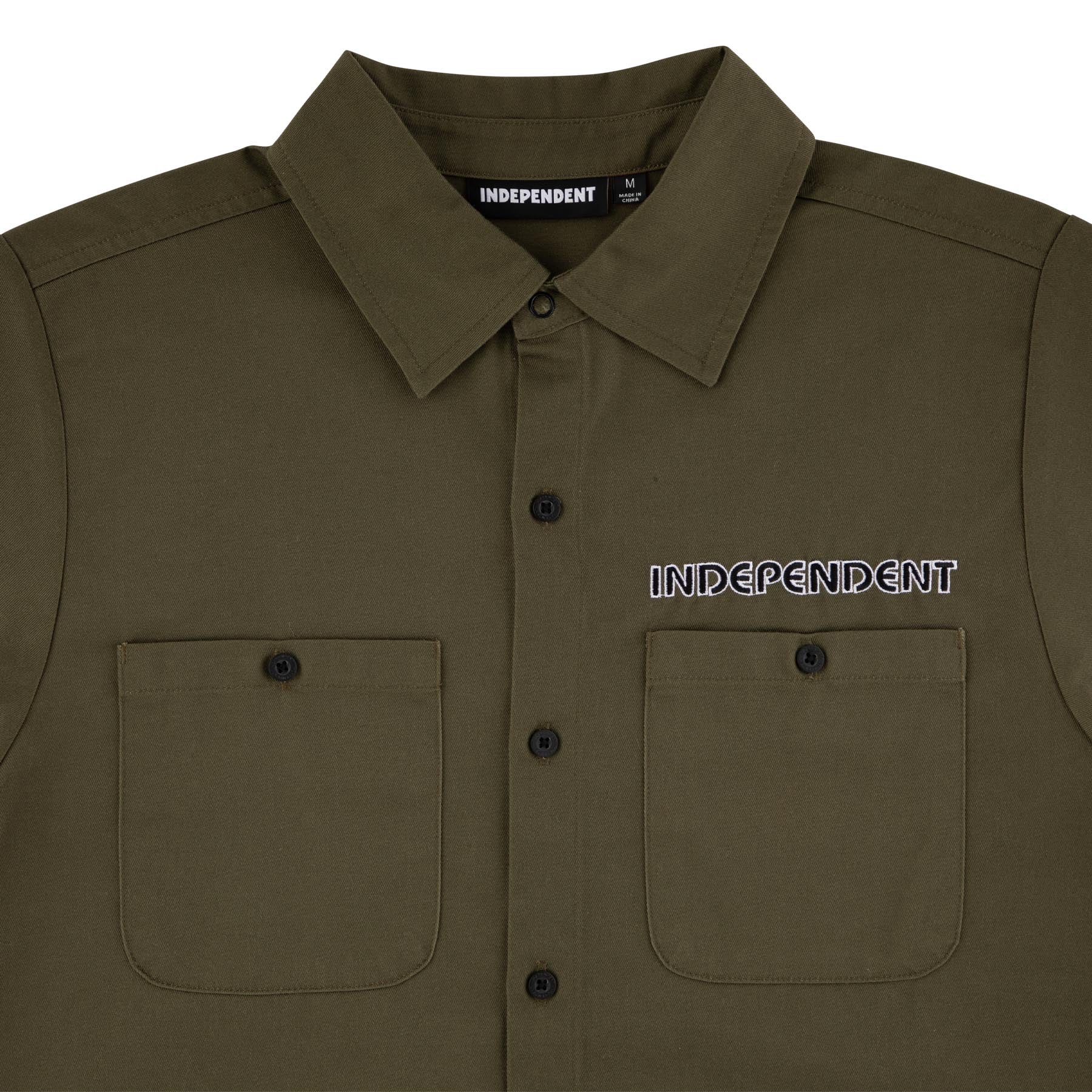 Independent Trucks Shirt Union Work Top Olive - Image 3