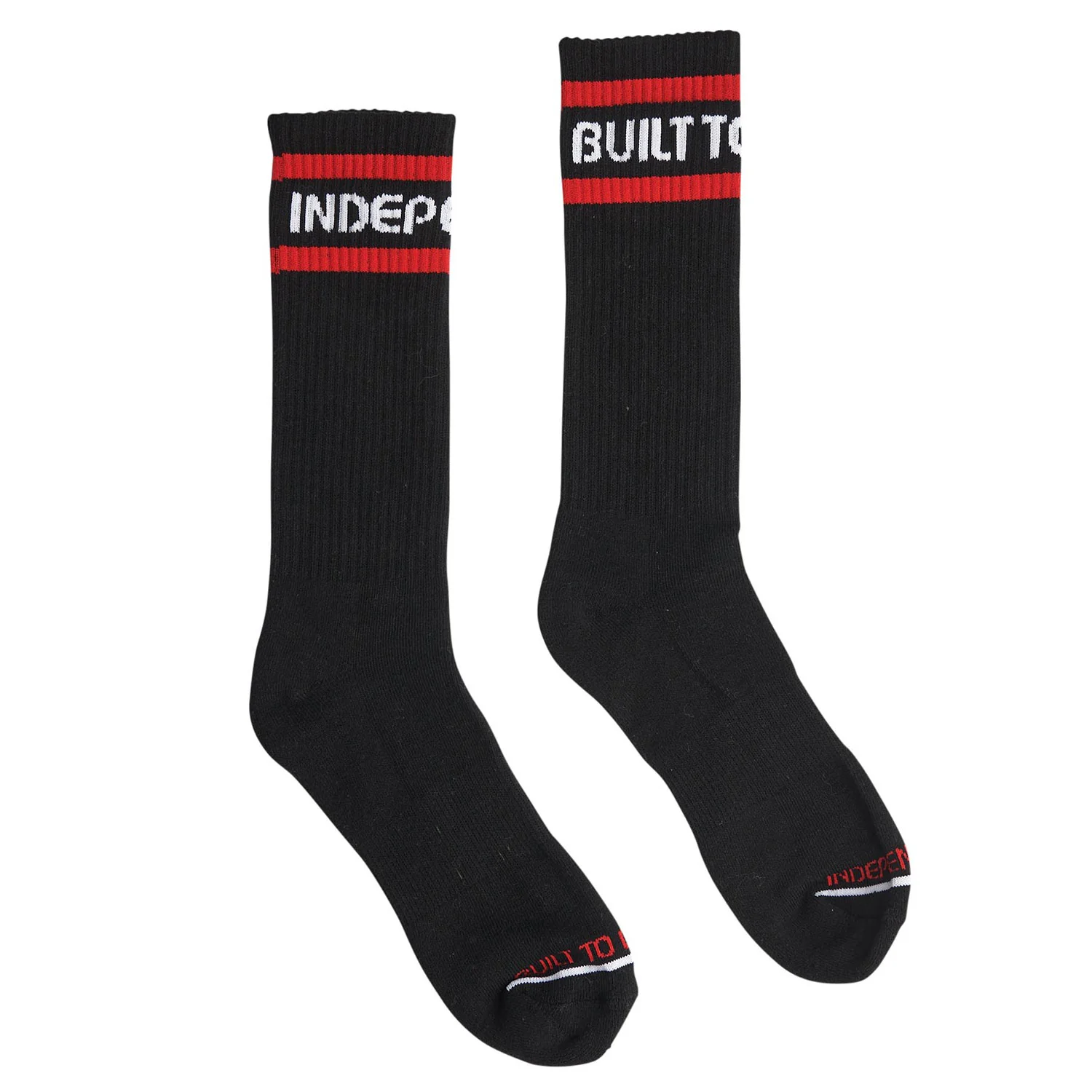 Independent Trucks Skateboard Socks Classic Bauhaus Stripe Black - Image 2