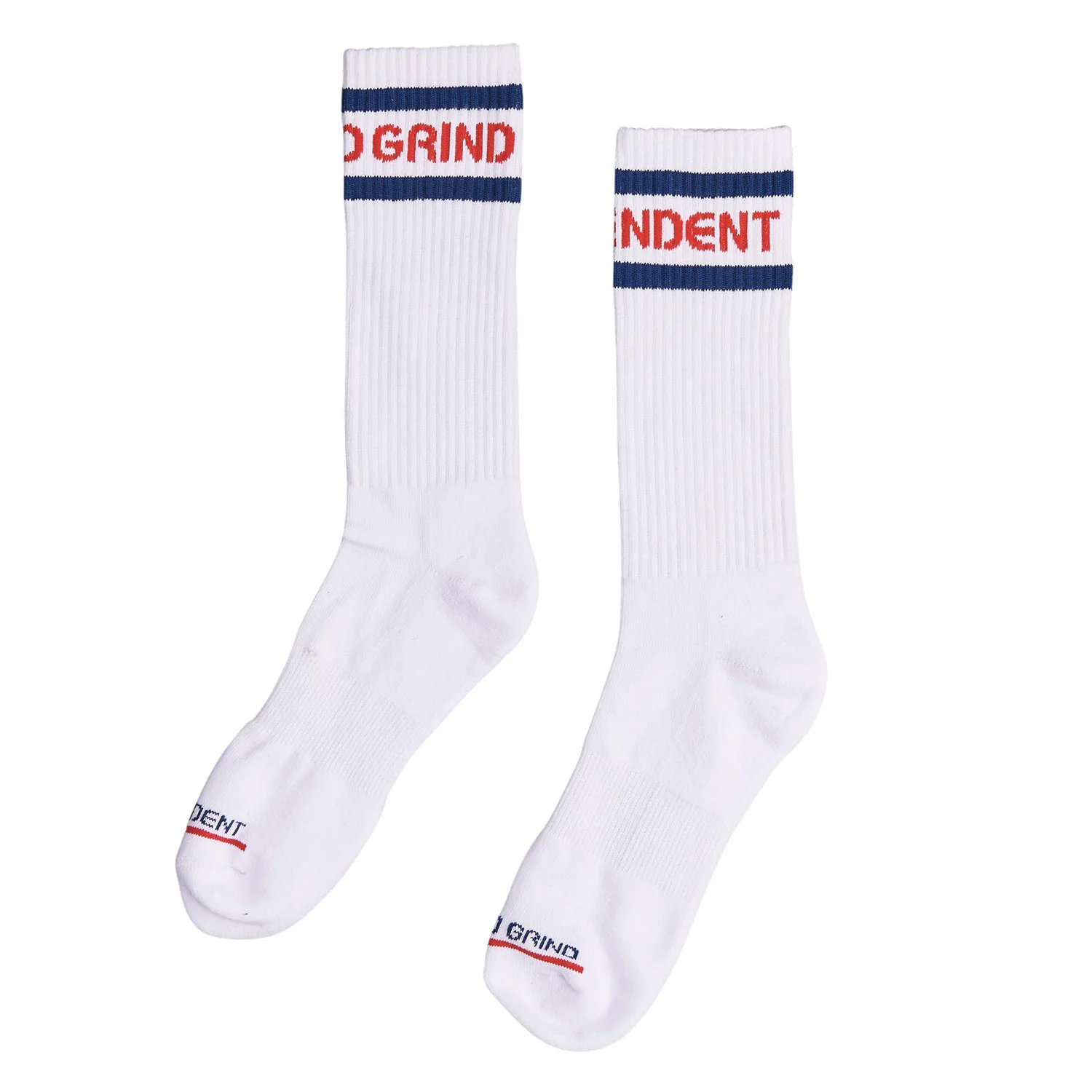 Independent Trucks Skateboard Socks Classic Bauhaus Stripe White