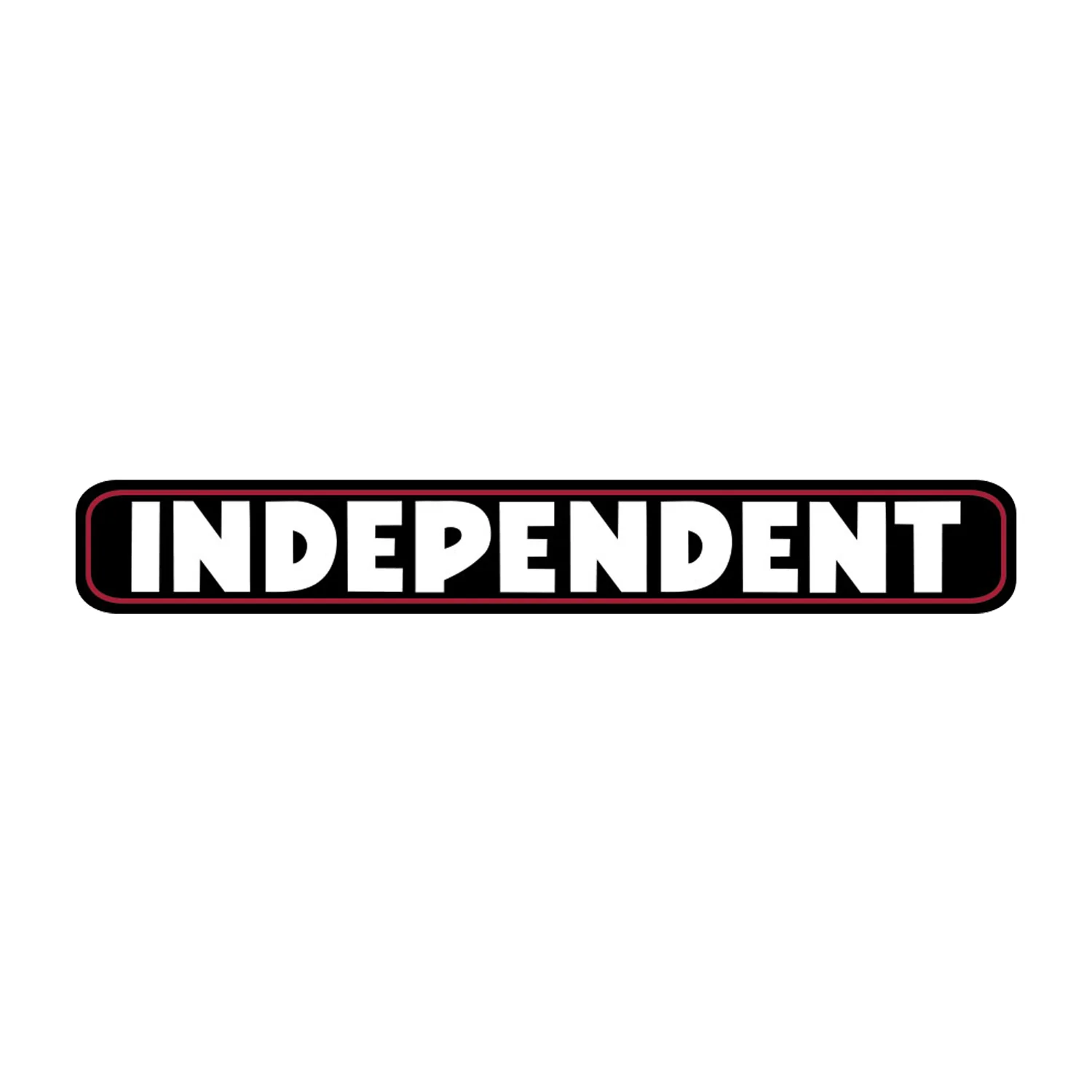 Independent Trucks Vinyl Skateboard Sticker Bar Logo Black/Red/White 8" x 1"