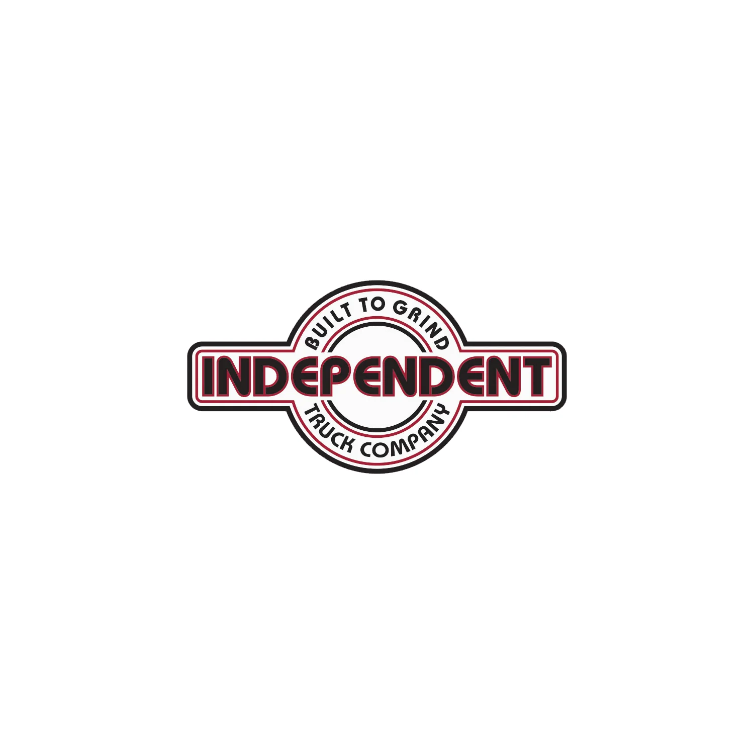 Independent Trucks Vinyl Skateboard Stickers BTG Bauhaus White/Blk/Red 4" x 2.1" 5-Pack - Image 2
