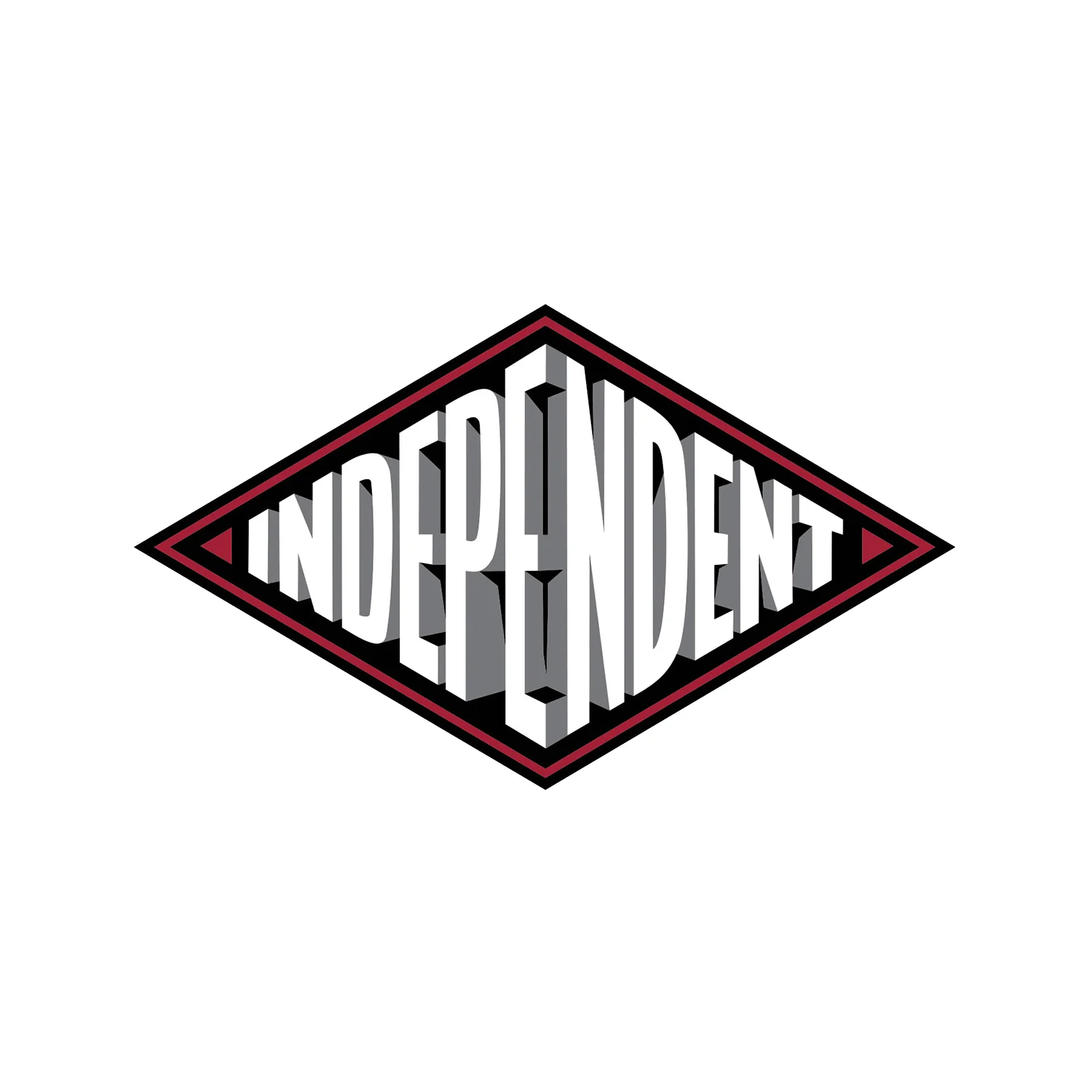Independent Trucks Vinyl Skateboard Stickers Depth Summit Red/Black/Grey 6" x 3.5" 5-Pack - Image 2