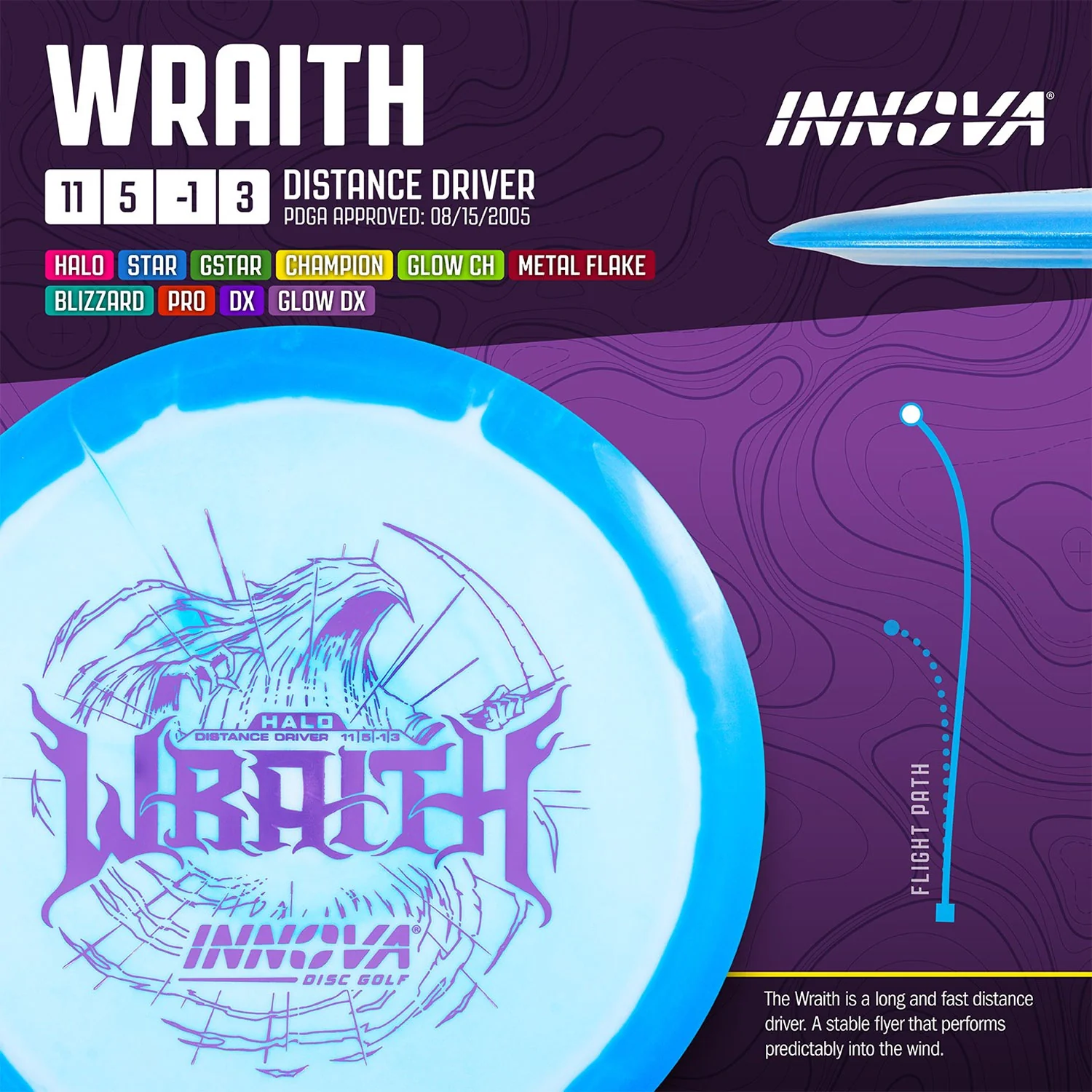 Innova Disc Golf GStar Wraith Distance Driver 11/5/-1/3 - Choose Exact Disc - Image 5