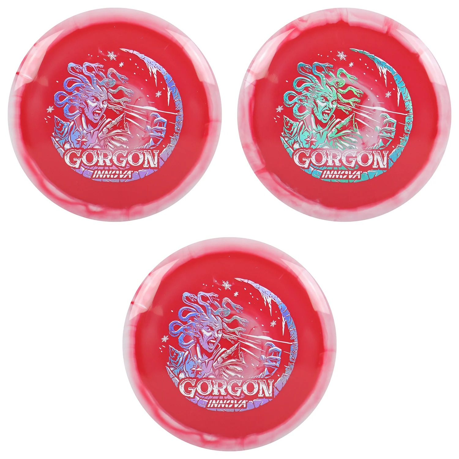 Innova Disc Golf Holiday 2Color Halo Star Gorgon w/ Free Luster Snowflake Mini - Choose Exact Disc