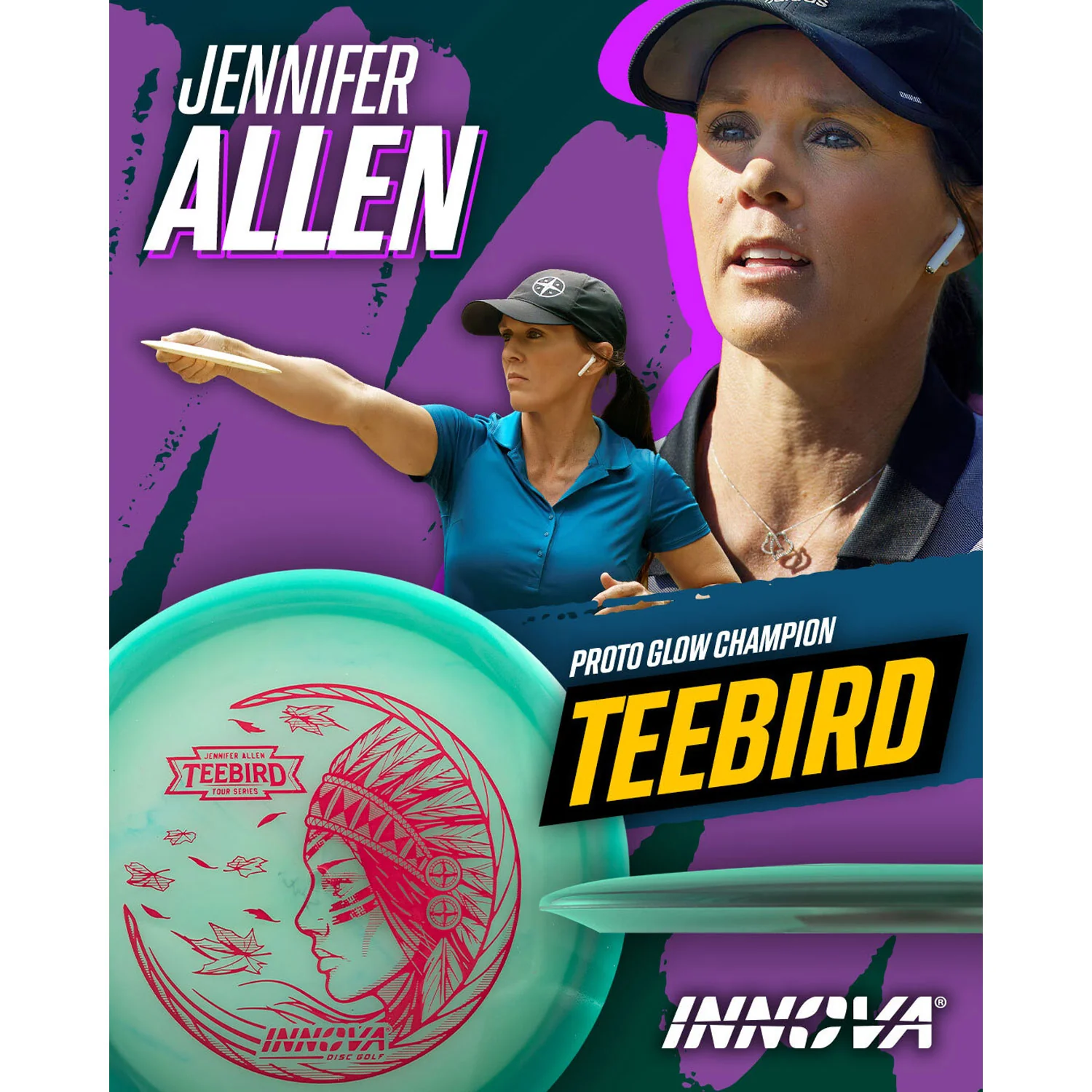 Innova Disc Golf Jennifer Allen Tour Series Proto Glow Champion Teebird 7/5/0/2 - Choose Exact Disc - Image 5