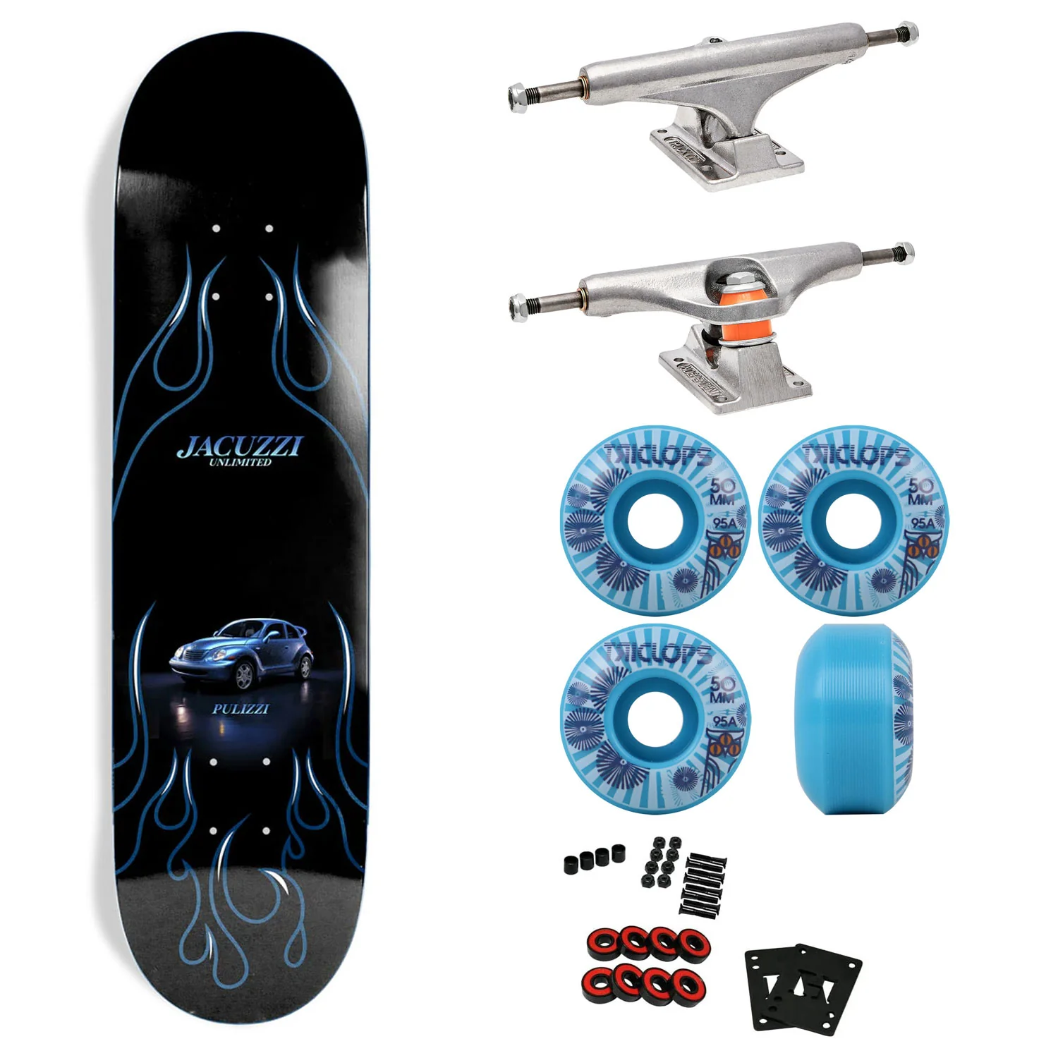 Jacuzzi Premium Skateboard with Indy Trucks, Triclops Wheels - 8.375" Michael Pulizzi Horse Power