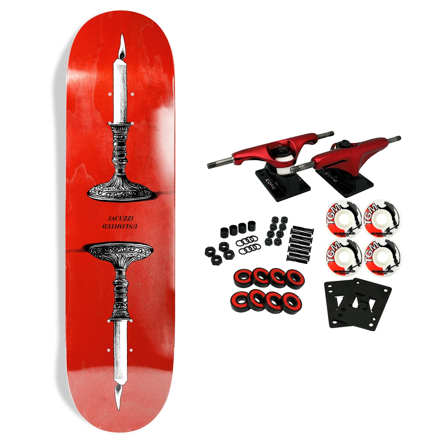Jacuzzi Skateboard Complete Burnt Ends Twin 8.25" x 31.5"